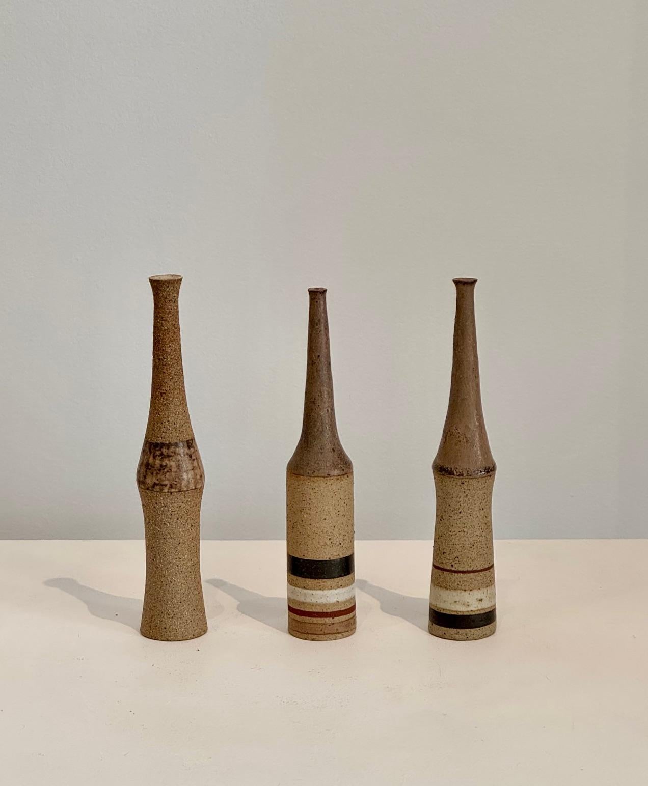Bruno Gambone Italian Decorative Mid-Century Set of 5 Ceramic Vases (Ensemble de 5 vases en céramique) en vente 1