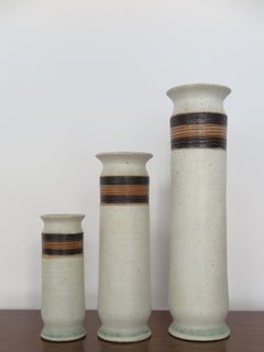 Bruno Gambone Italian Stoneware Vases Set 1970s