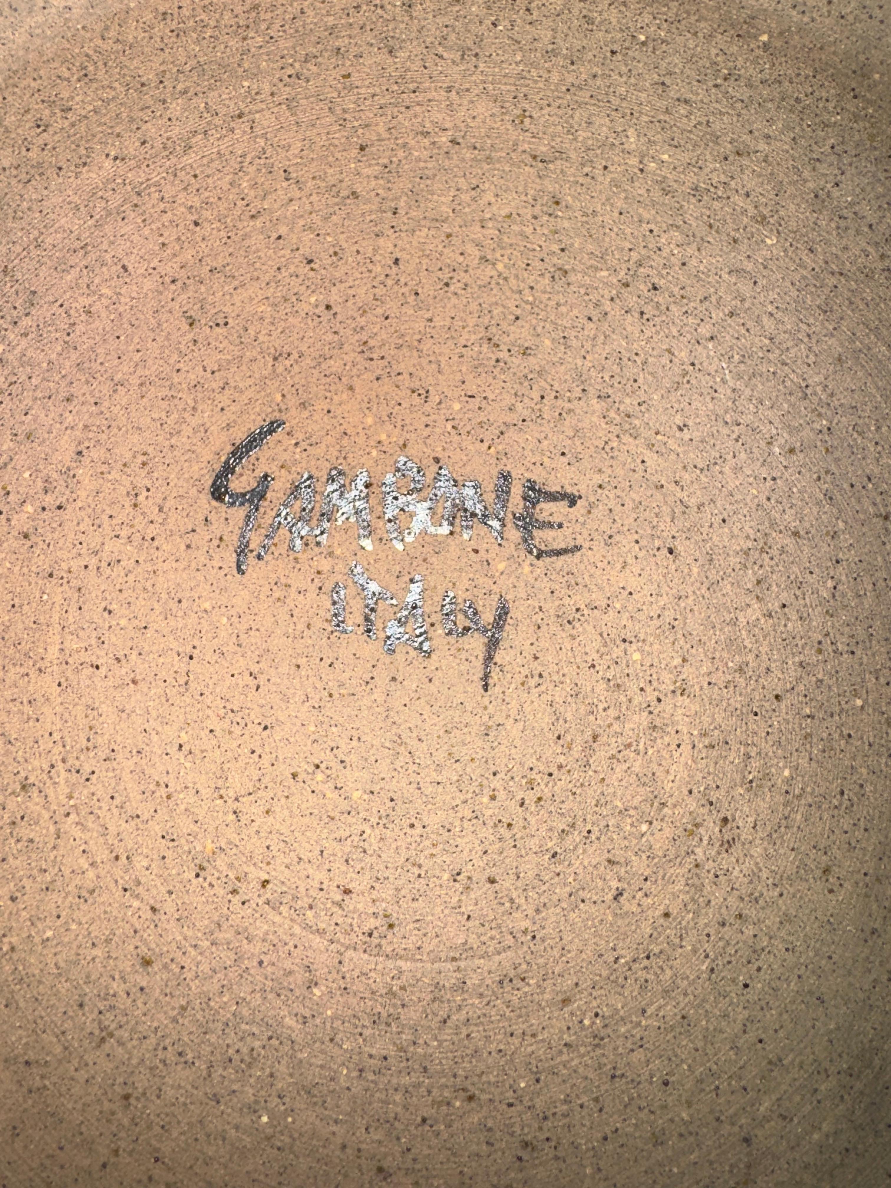 Fine XX secolo Bruno Gambone, Large Centerpiece Bowl in vendita