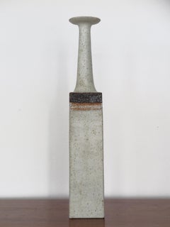 Bruno Gambone Midcentury Ceramic Gres Bottle-Shaped Vase, Italy 1970s