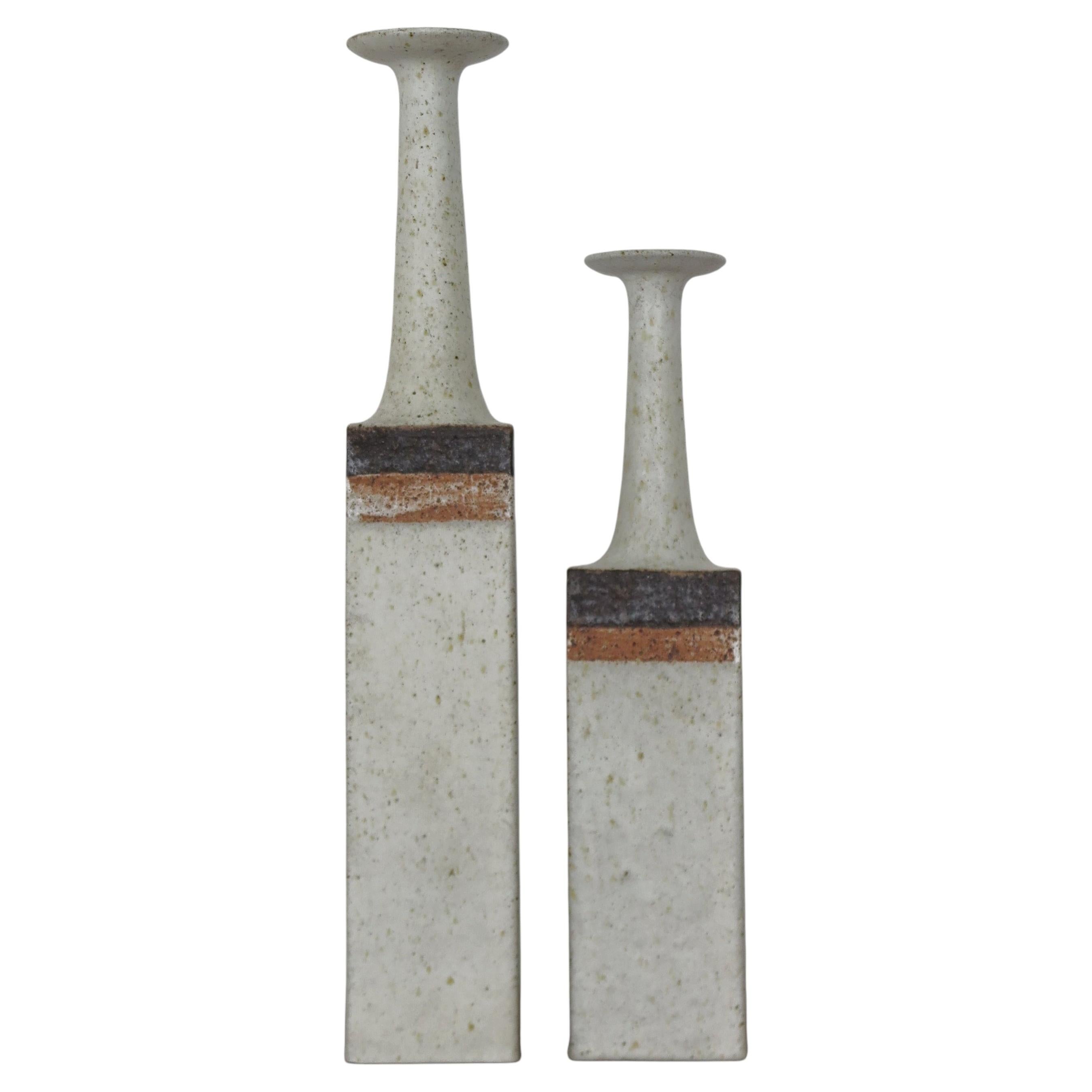 Vasi in gres ceramico in stile Mid-Century di Bruno Gambone, Italia, anni ’70 in vendita