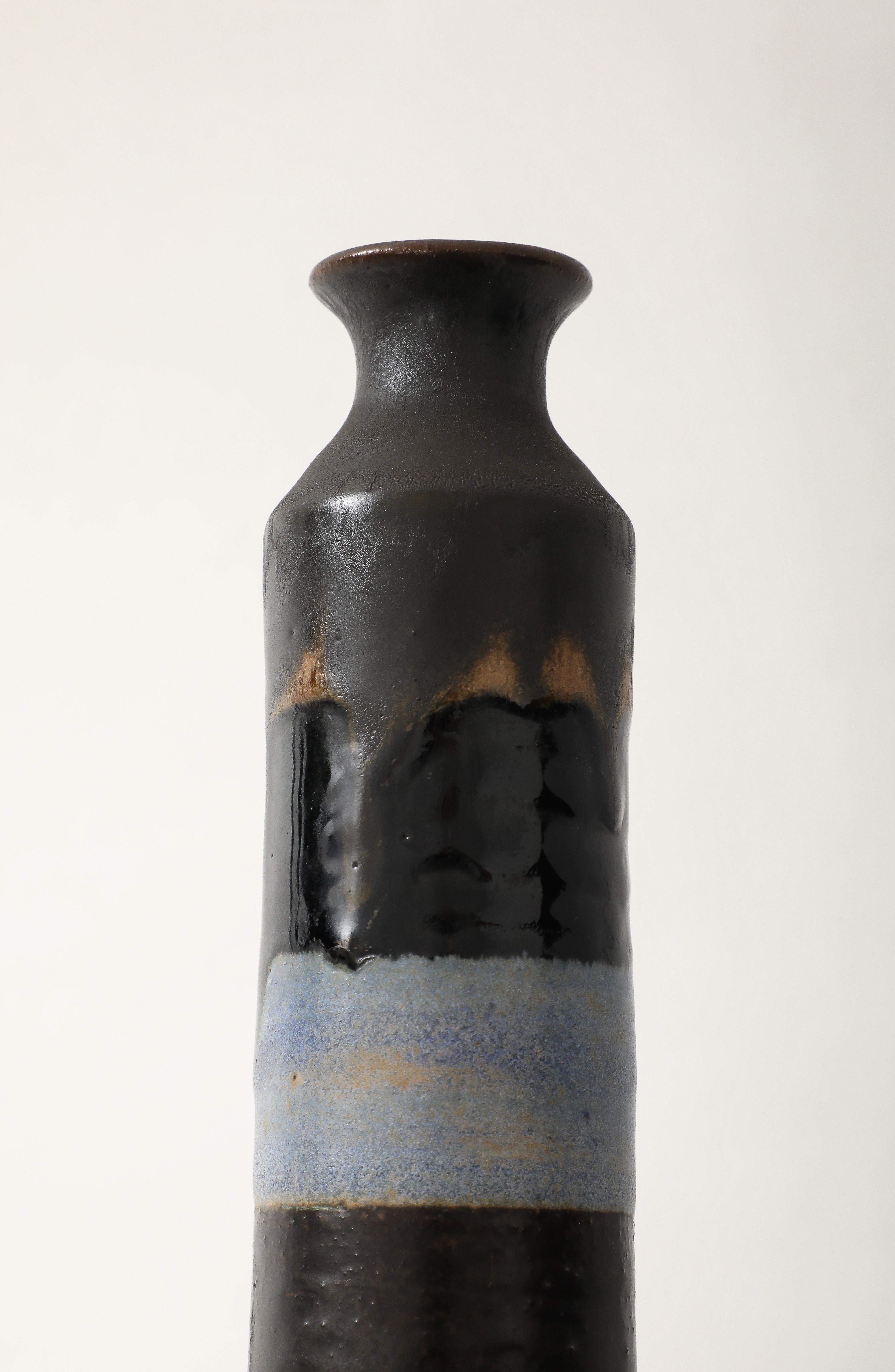 Bruno Gambone Paire de bouteilles ou de vases en céramique ou en grès, Italie, années 1970 en vente 3