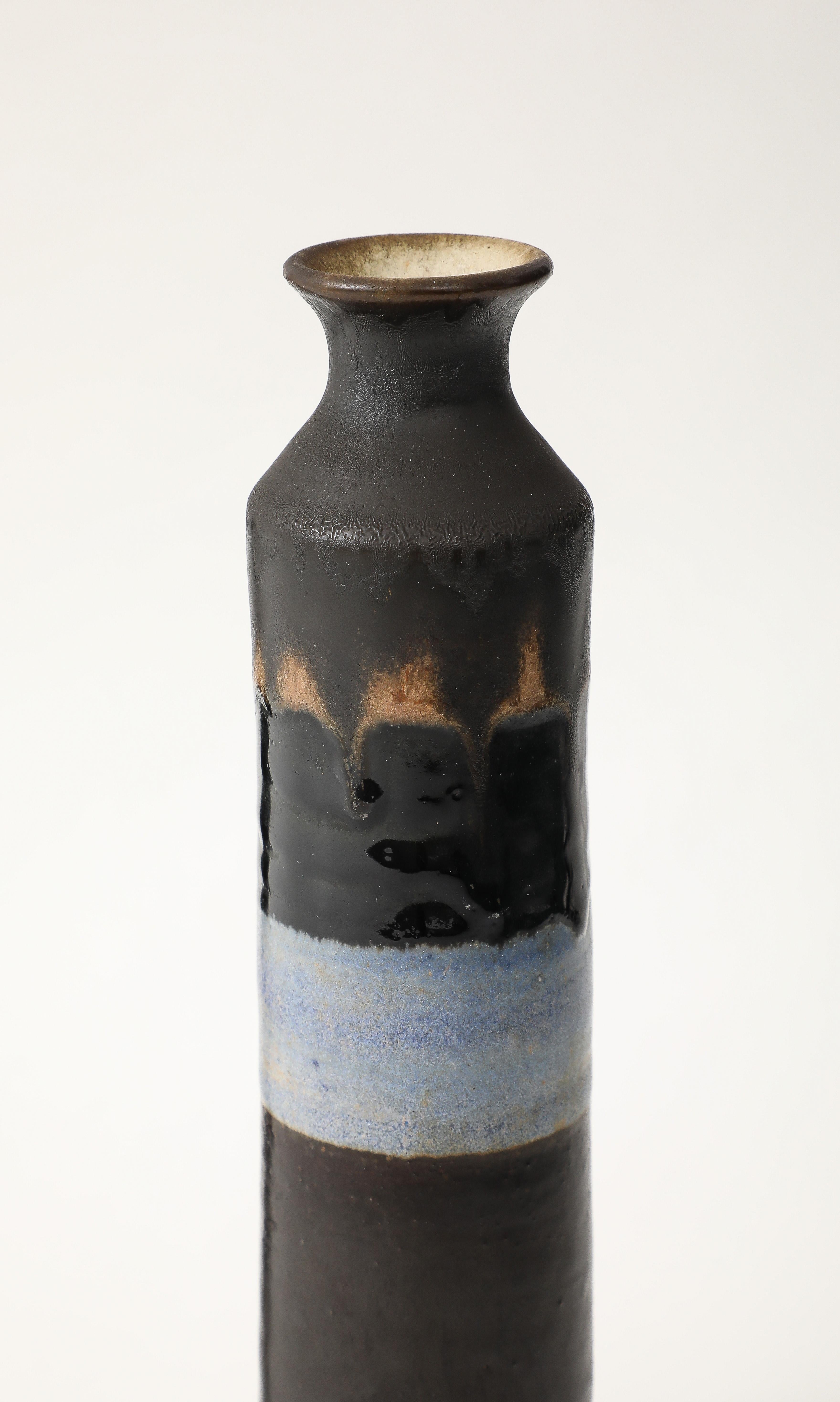 Bruno Gambone Paire de bouteilles ou de vases en céramique ou en grès, Italie, années 1970 en vente 4
