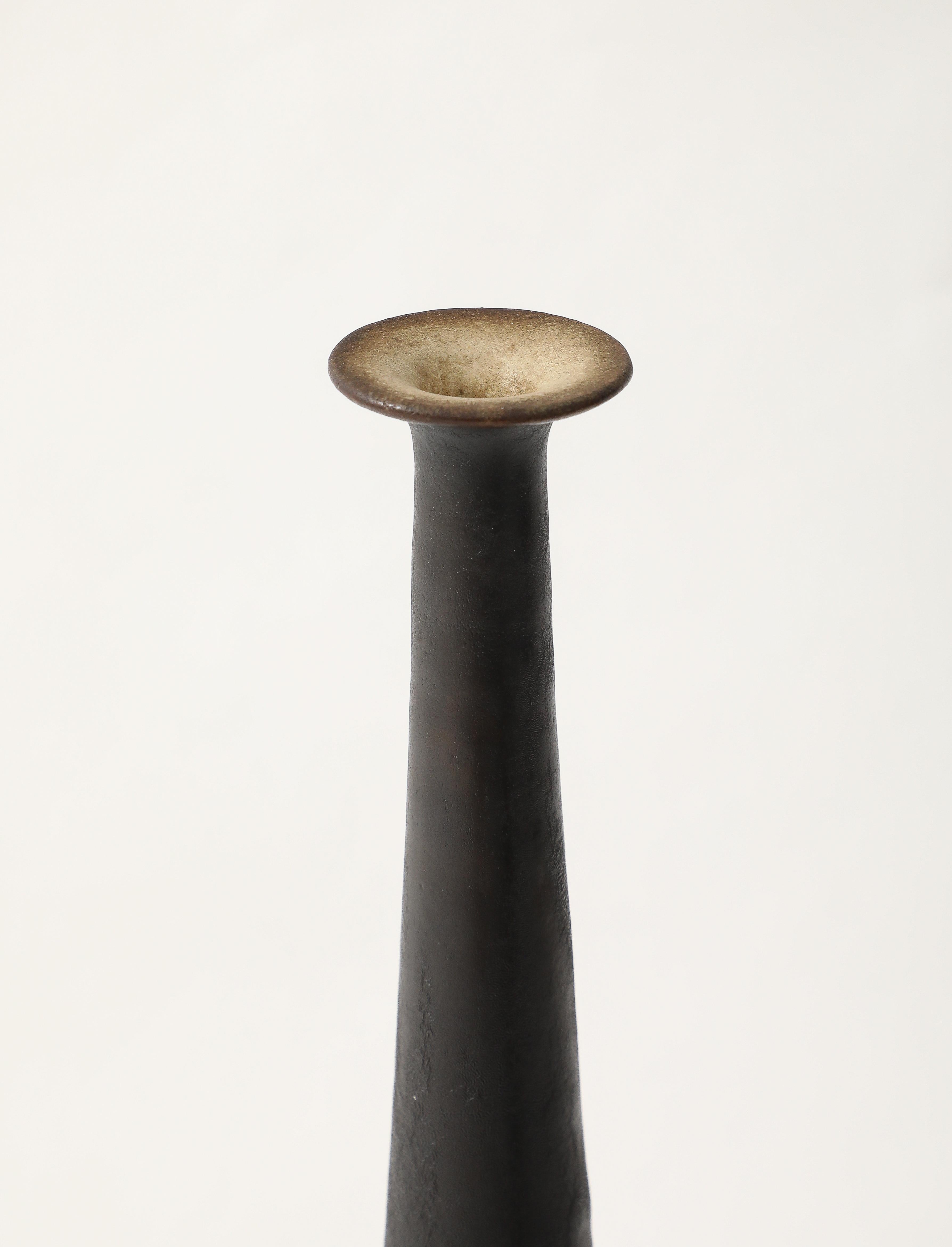 Bruno Gambone Paire de bouteilles ou de vases en céramique ou en grès, Italie, années 1970 Bon état - En vente à New York, NY