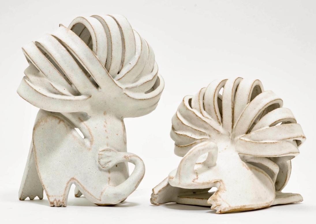 20th Century Bruno Gambone Pair of Ceramic 