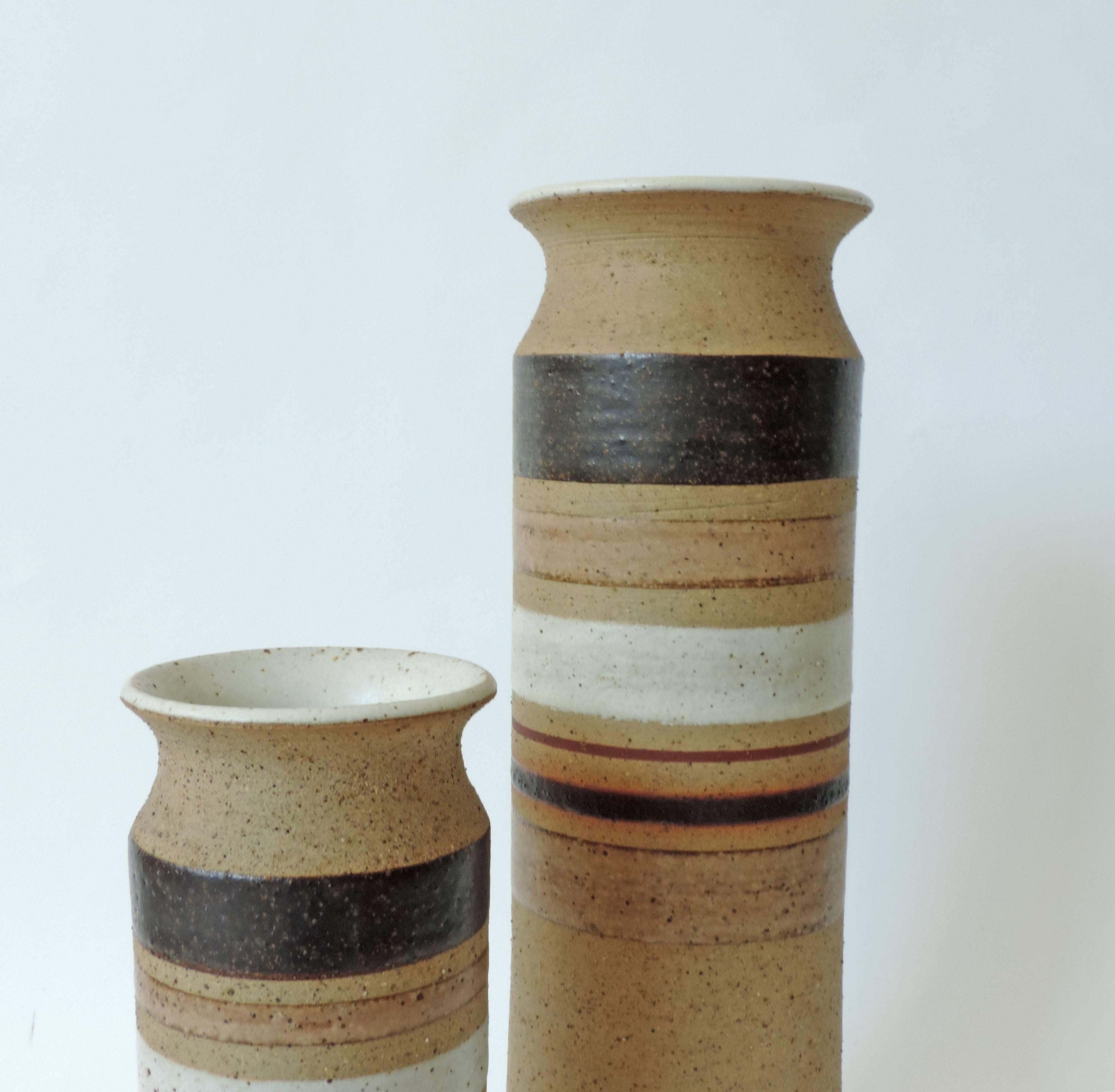 Modern Bruno Gambone Pair of Vases