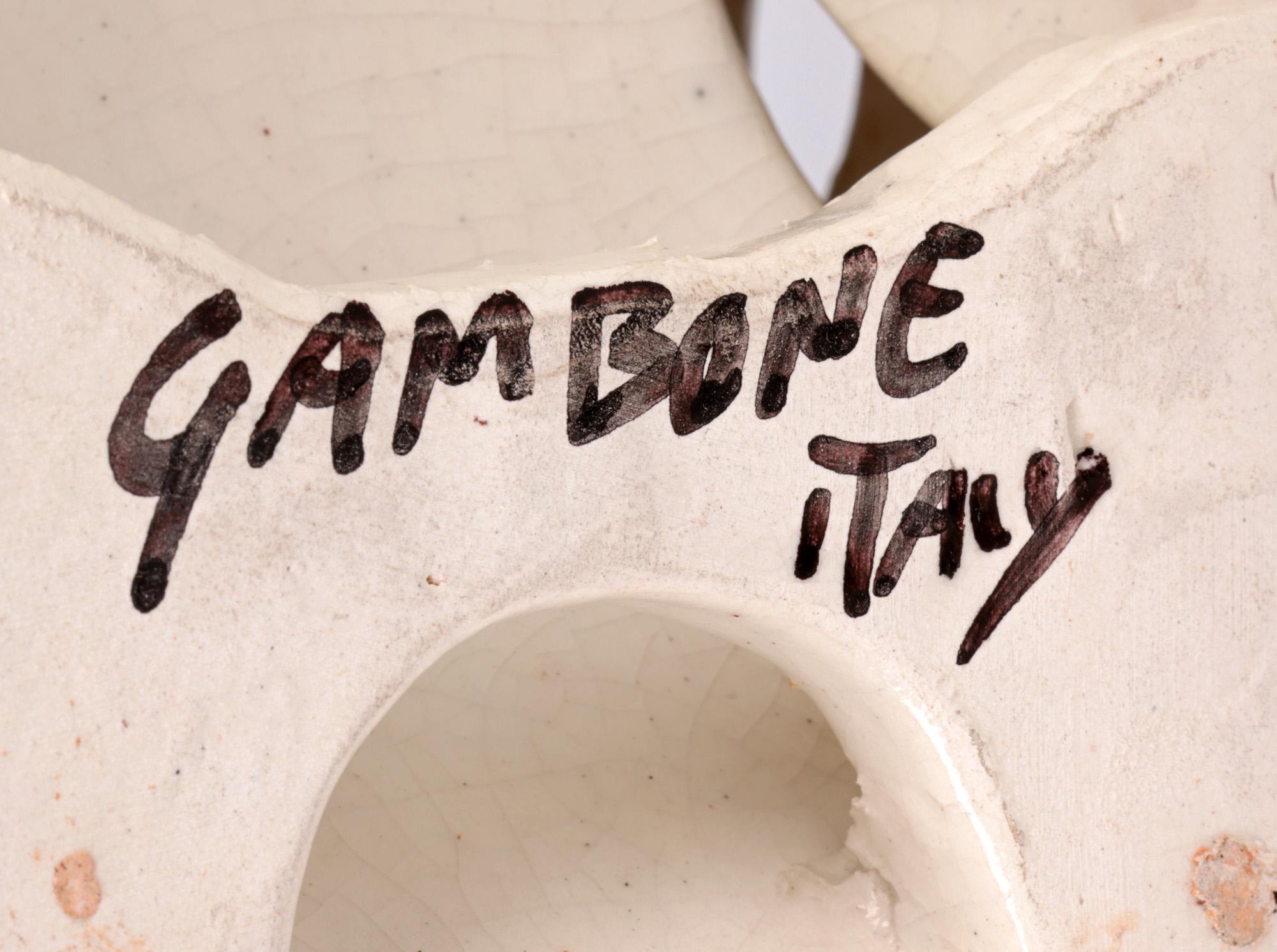 Bruno Gambone Rare Mid-Century Animali Fantastici Art Pottery Model of a Lion For Sale 8