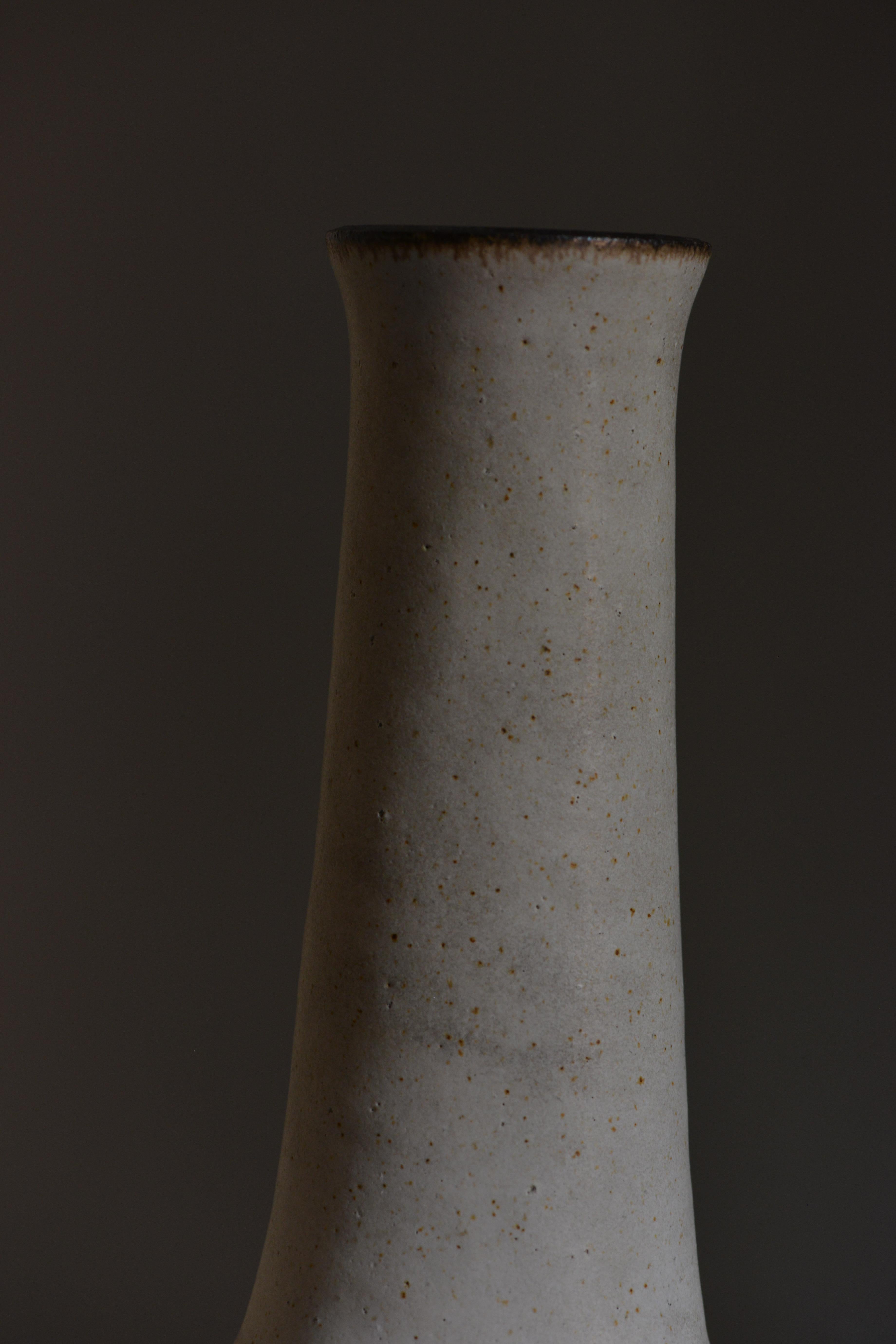 Bruno Gambone, Sculptural Vase in Form of a Bottle, Italy, 1982 1