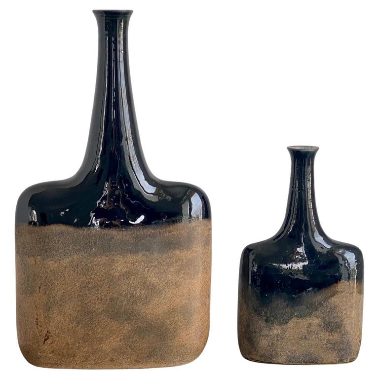Bruno Gambone Set of 2 Ceramic Vases For Sale at 1stDibs
