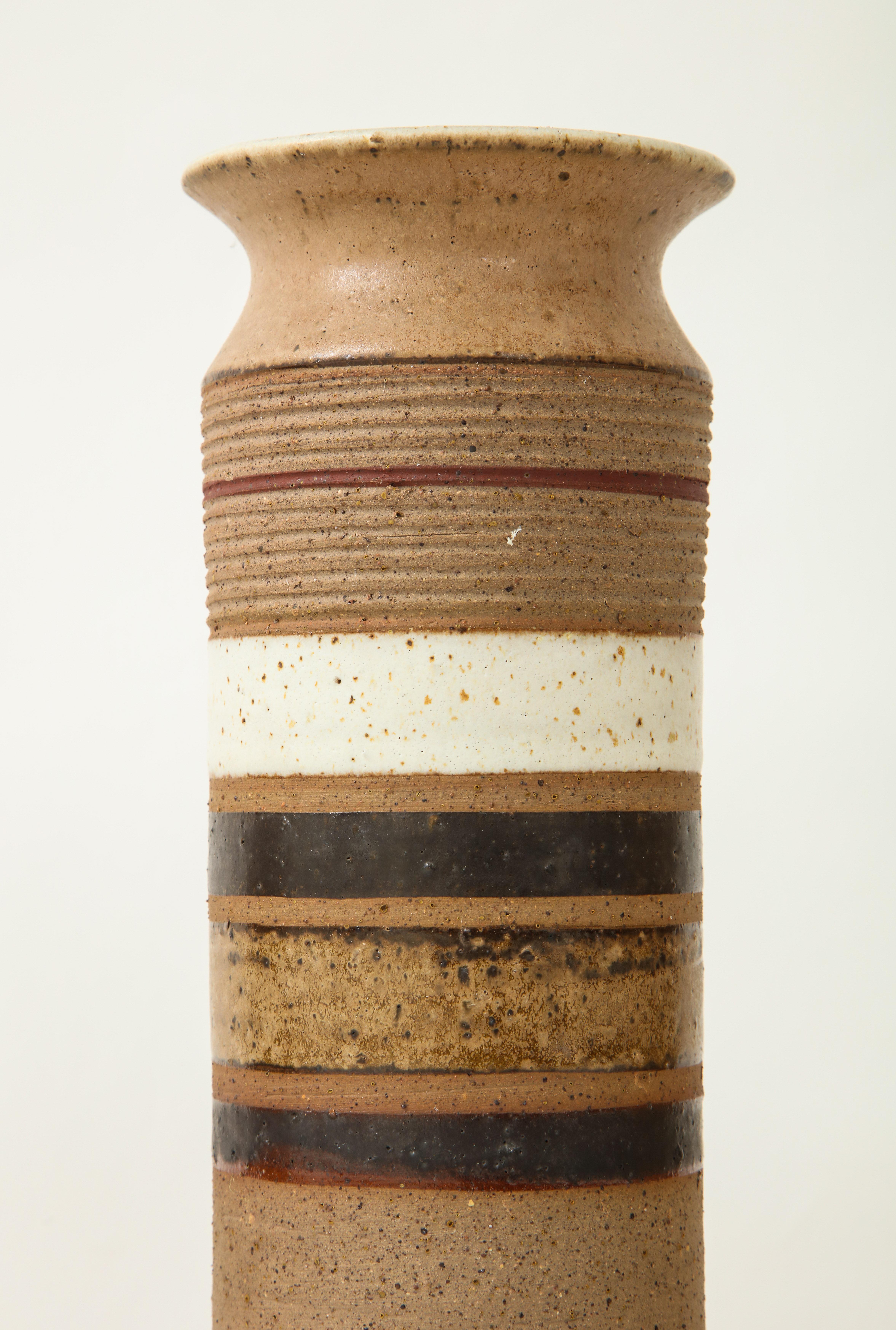 Late 20th Century Bruno Gambone Set of 3 Ceramic Vases
