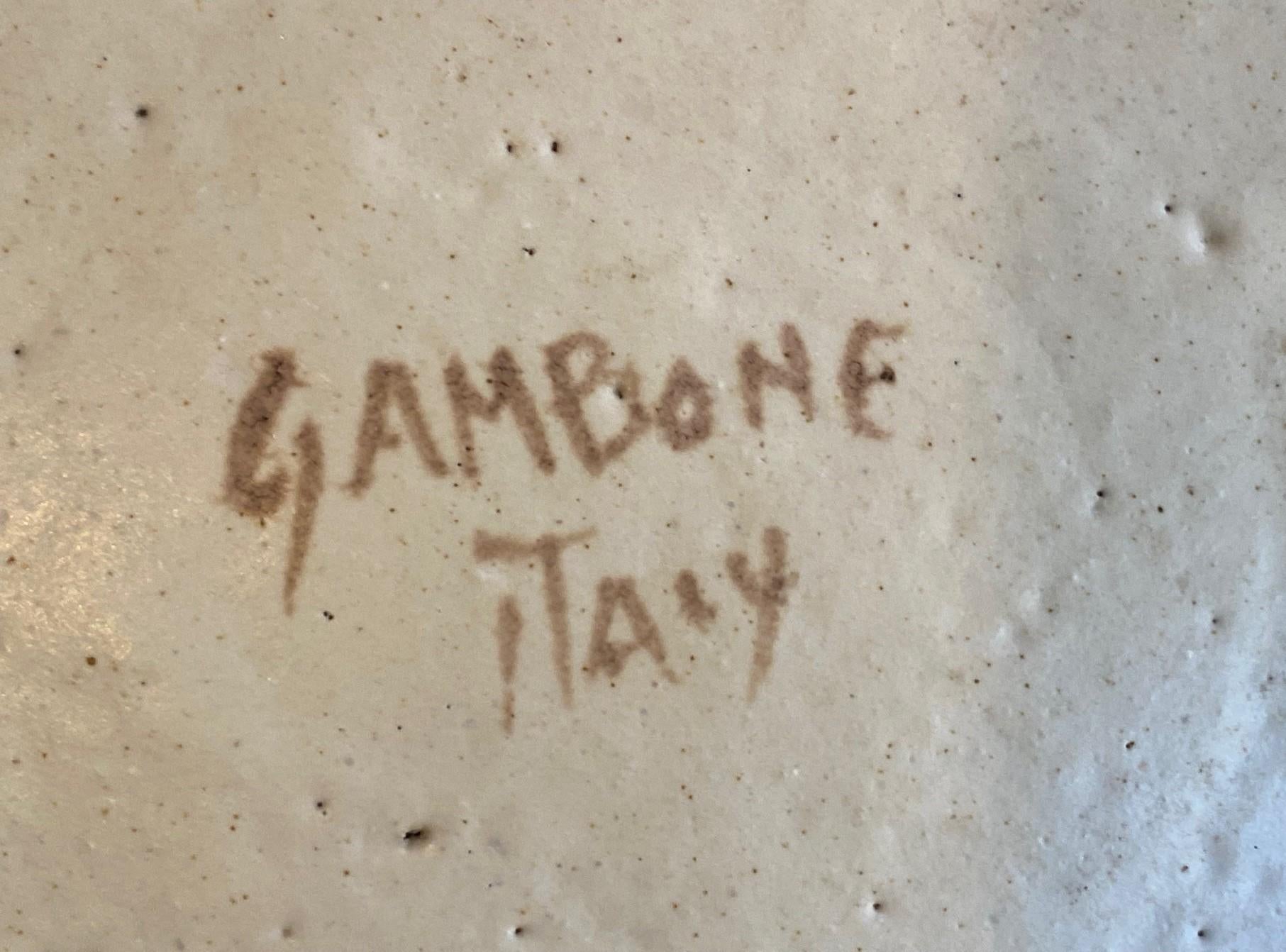 Bruno Gambone Signed Mid-Century Modern Italian Pottery Stoneware Ceramic Bowl For Sale 14