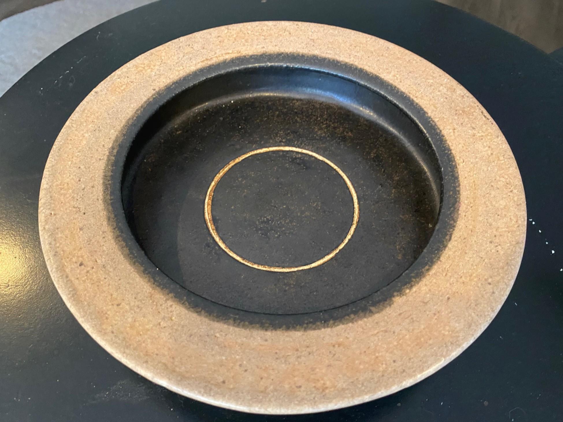 Bruno Gambone Signed Mid-Century Modern Italian Pottery Stoneware Ceramic Bowl For Sale 4