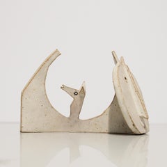 Bruno Gambone Stoneware Abstract Sculpture Cat I