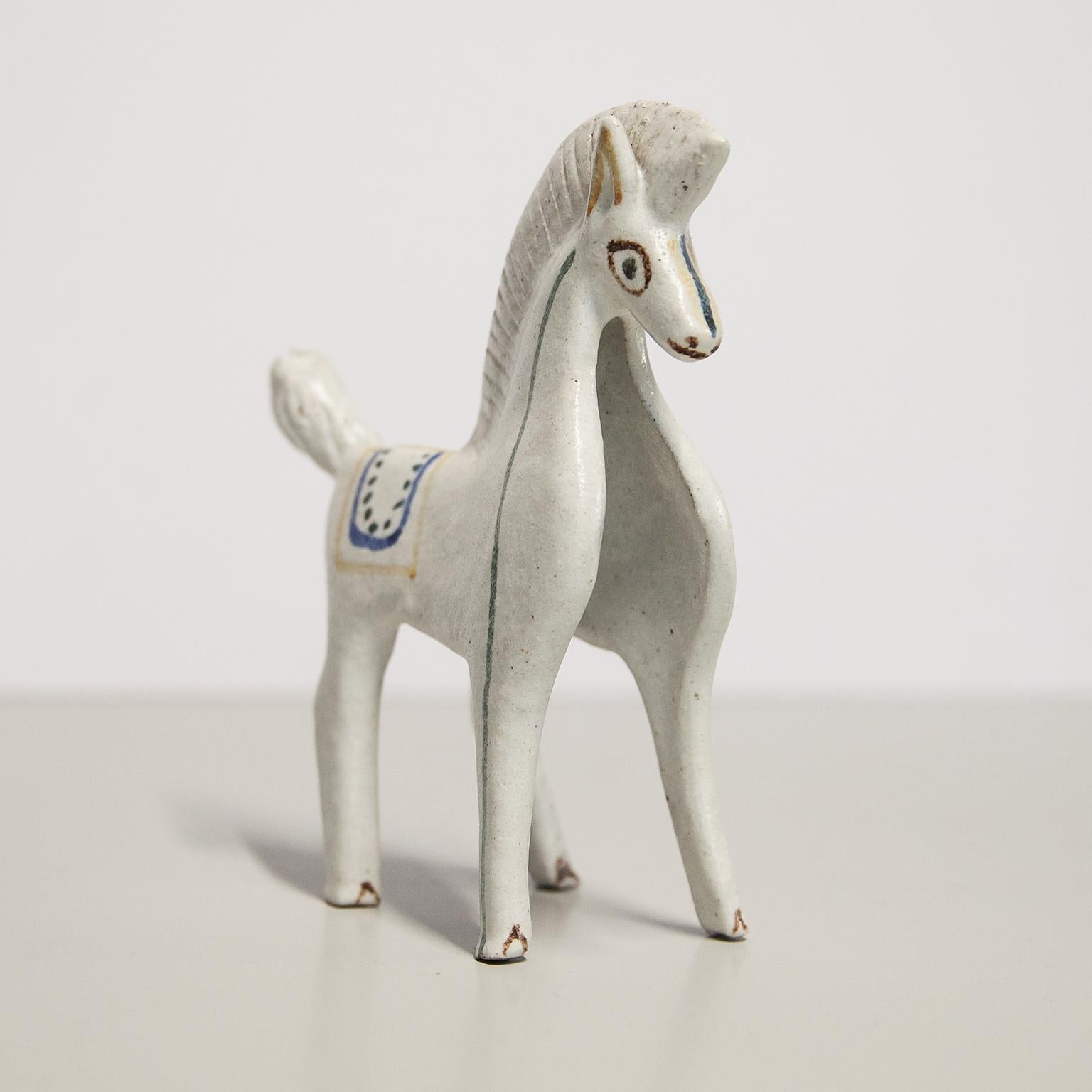 Mid-Century Modern Bruno Gambone Stoneware Horse Set of 3