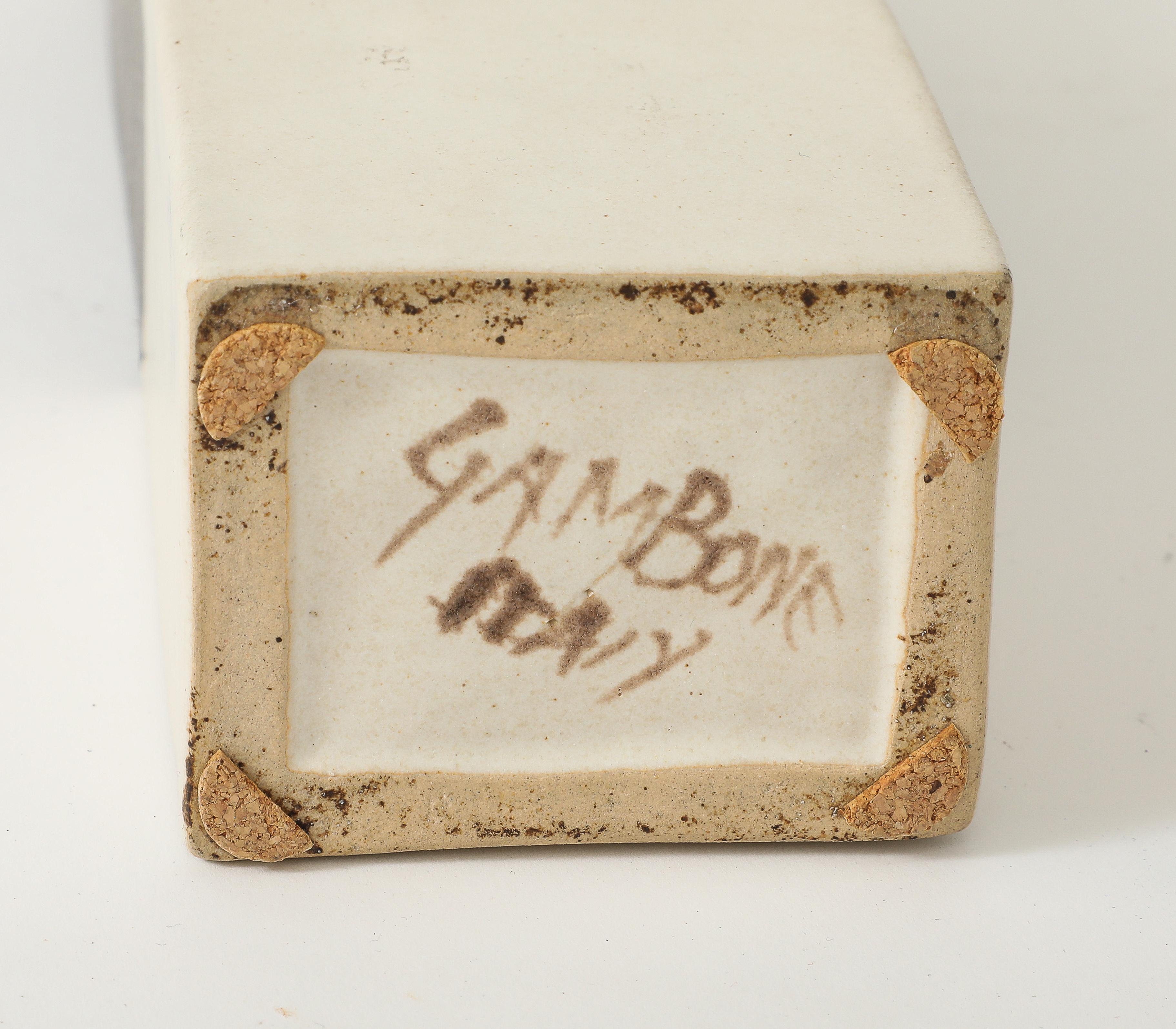 Jarrón de gres o cerámica Bruno Gambone, Italia, años 1970 en venta 1