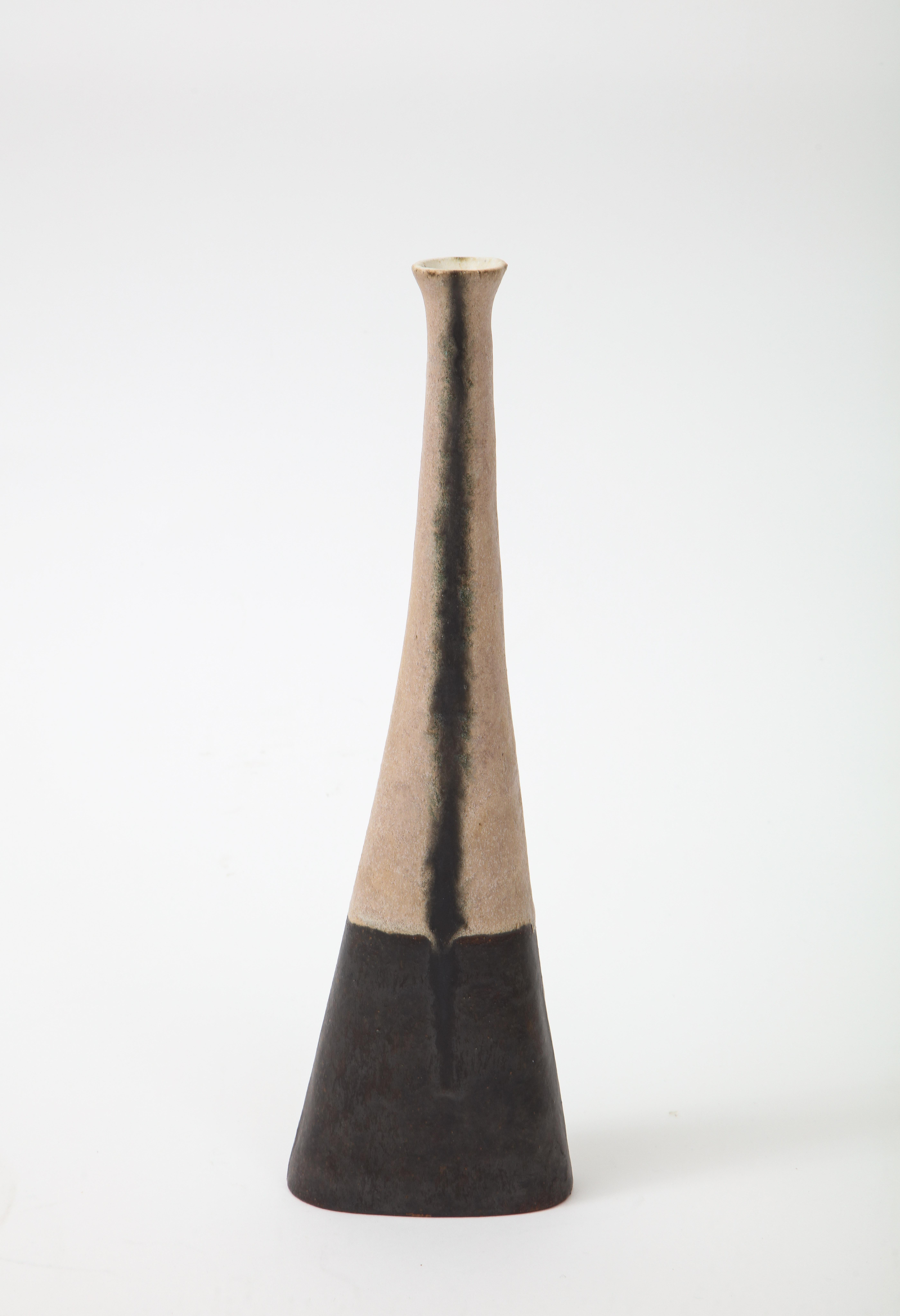 Glazed Bruno Gambone Stoneware or Ceramic Vase, Italy, 1970s
