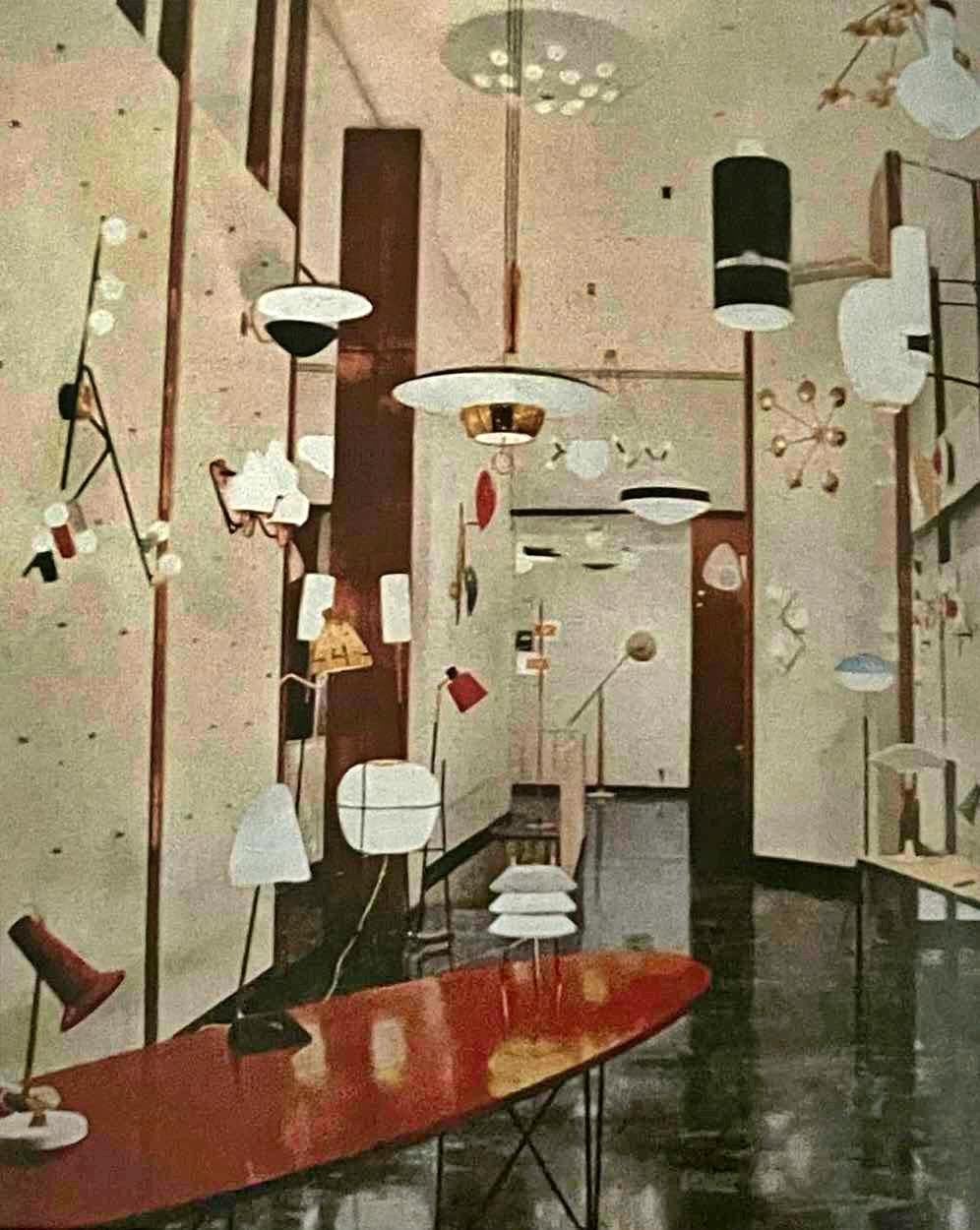 Bruno Gatta  Ceiling or wall lamp produced by Stilnovo Italy from the 1950s in vendita 1