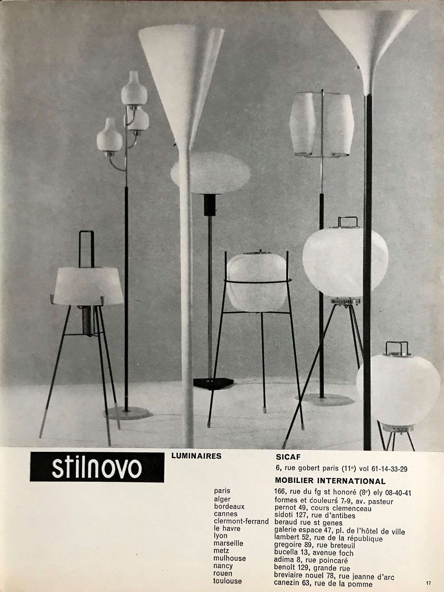 Bruno Gatta, Stehlampe, Stilnovo, 1950 im Angebot 5