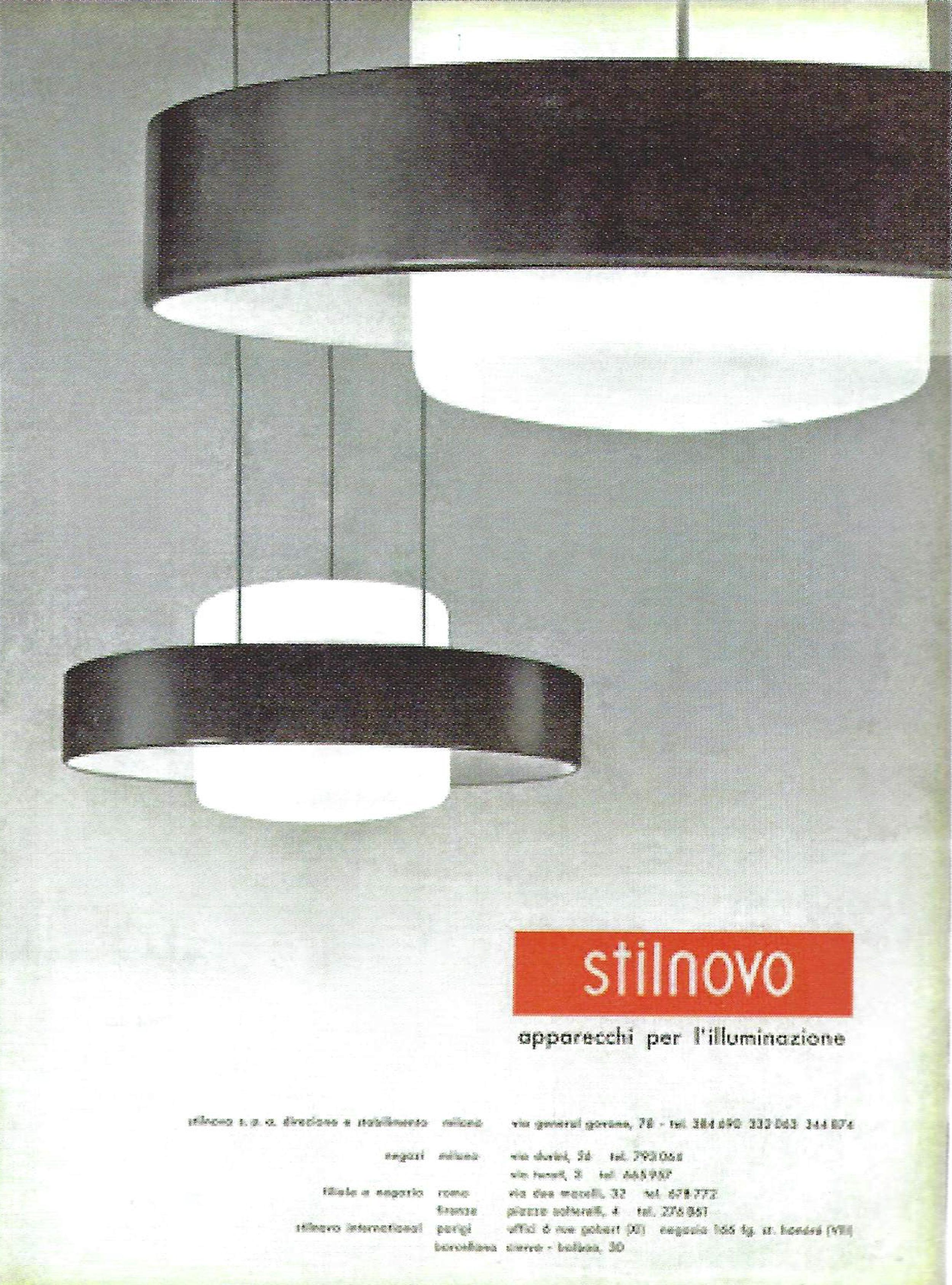 Bruno Gatta for Stilnovo Rare Suspension or Pendant Light Model 1158, 1950s 6