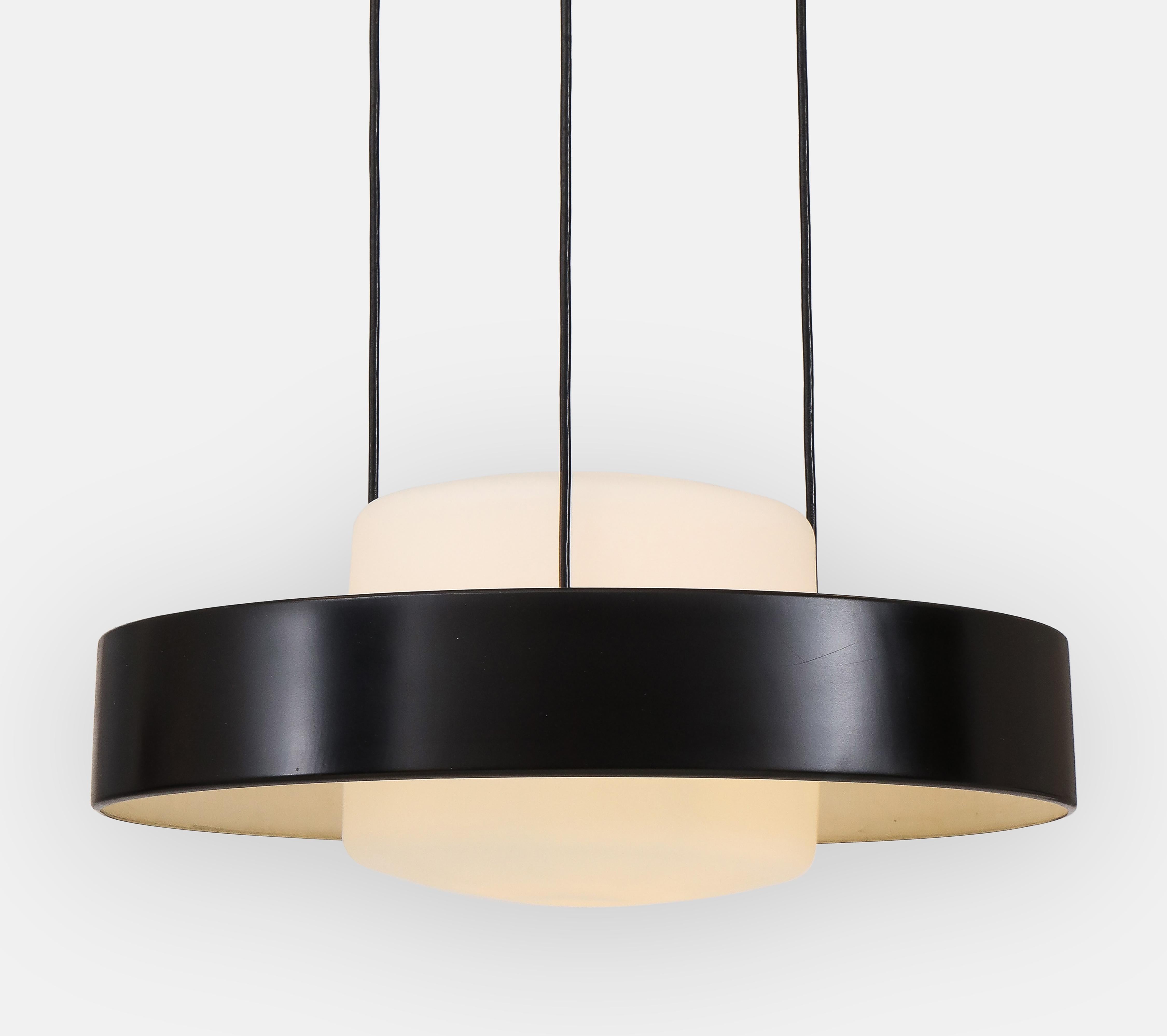 Mid-Century Modern Bruno Gatta for Stilnovo Rare Suspension or Pendant Light Model 1158, 1950s
