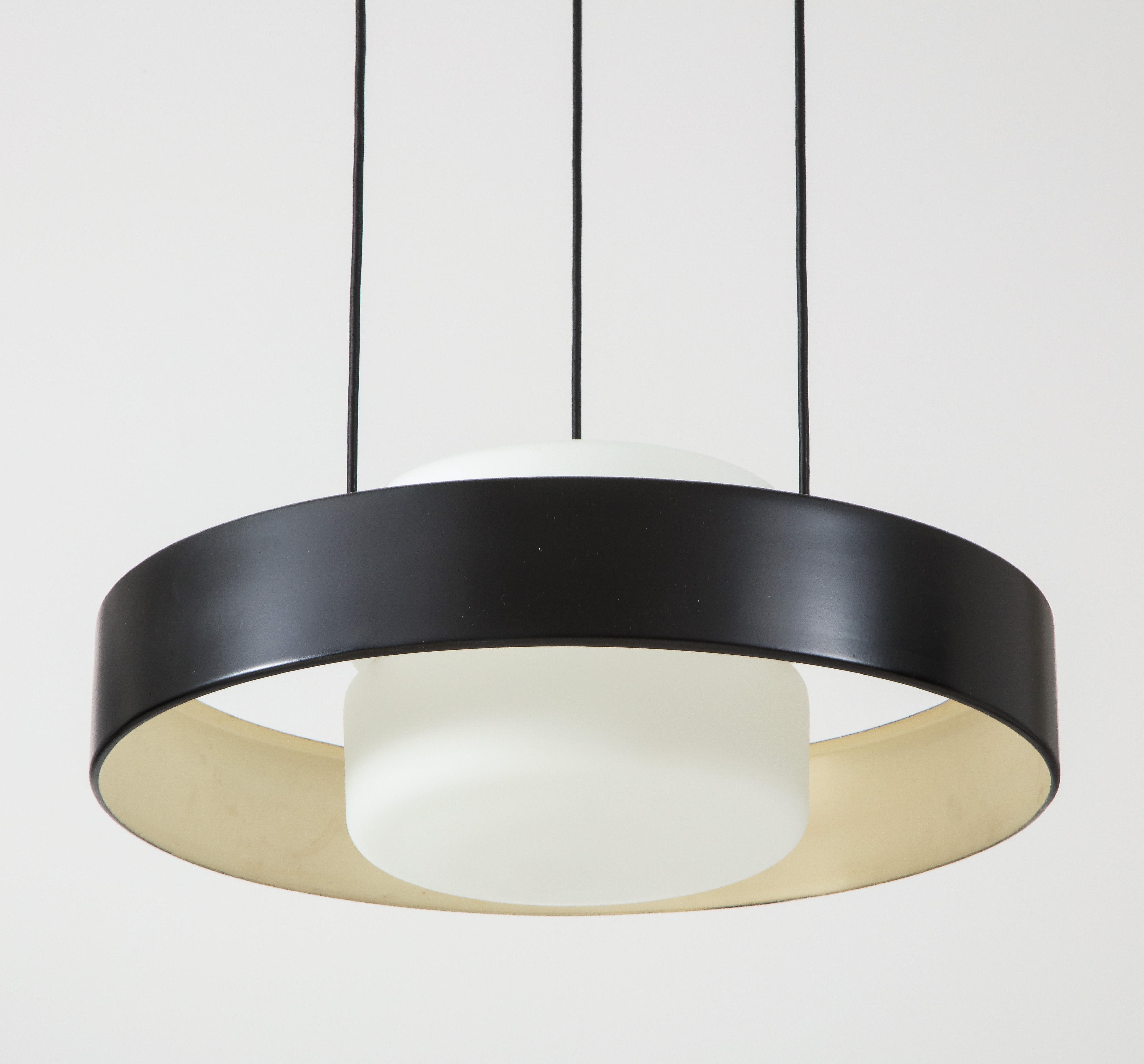 Mid-20th Century Bruno Gatta for Stilnovo Rare Suspension or Pendant Light Model 1158, 1950s