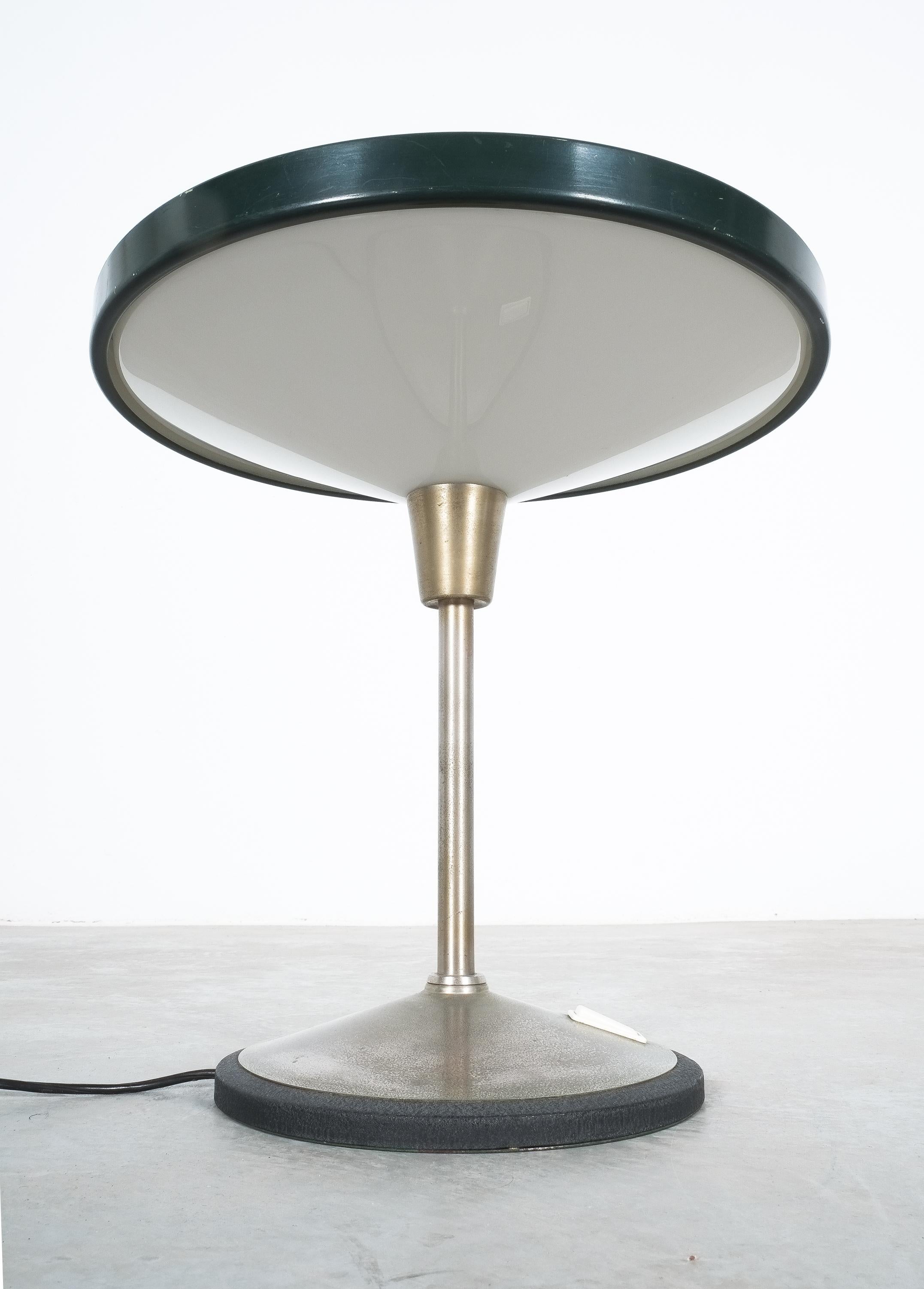 Mid-20th Century Bruno Gatta Table Lamp Dark Green, Italy, circa 1955