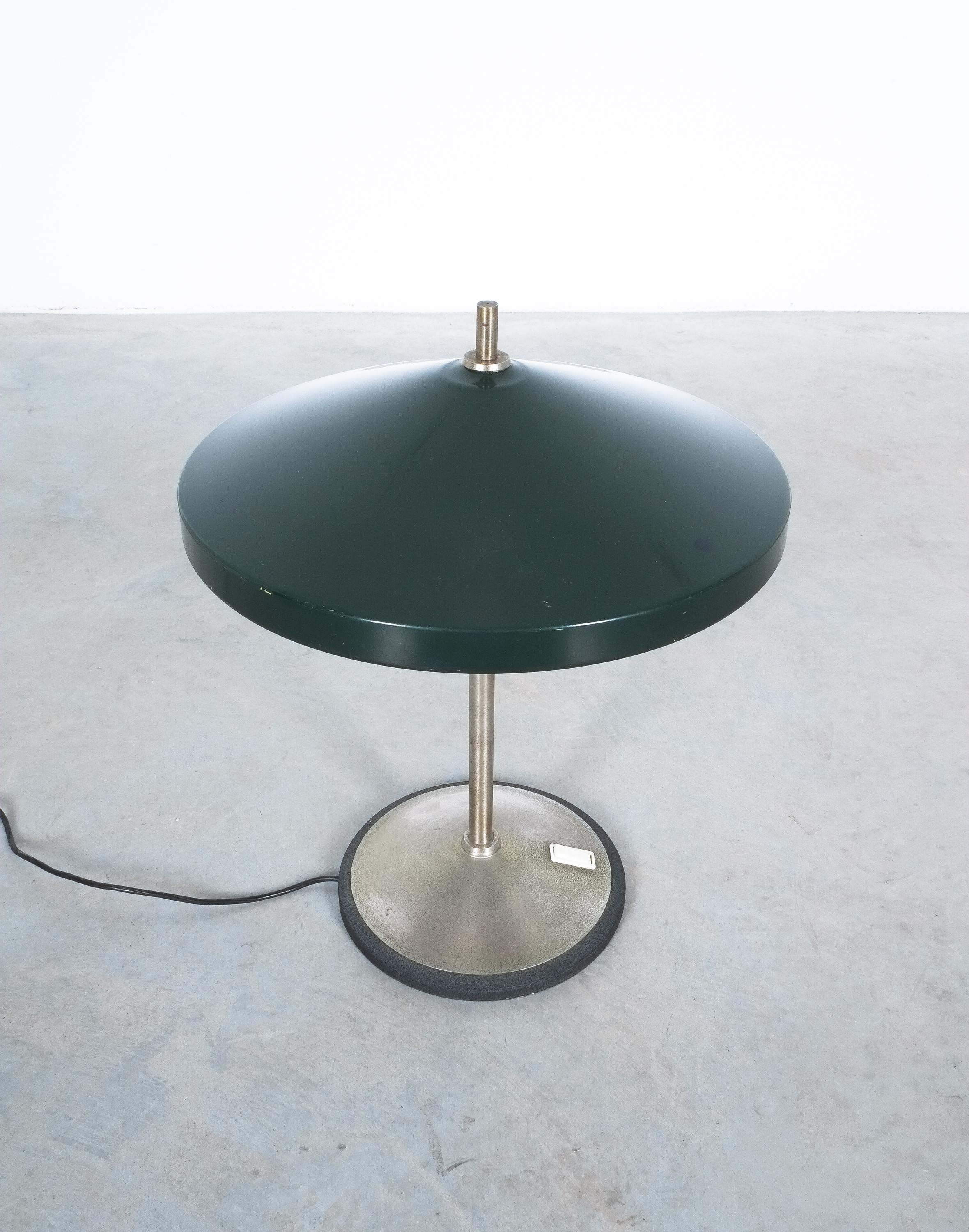 Bruno Gatta Table Lamp Dark Green, Italy, circa 1955 1