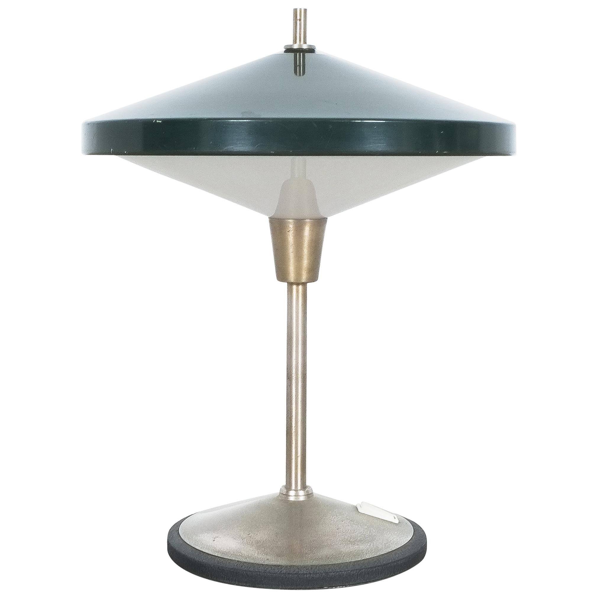 Bruno Gatta Table Lamp Dark Green, Italy, circa 1955