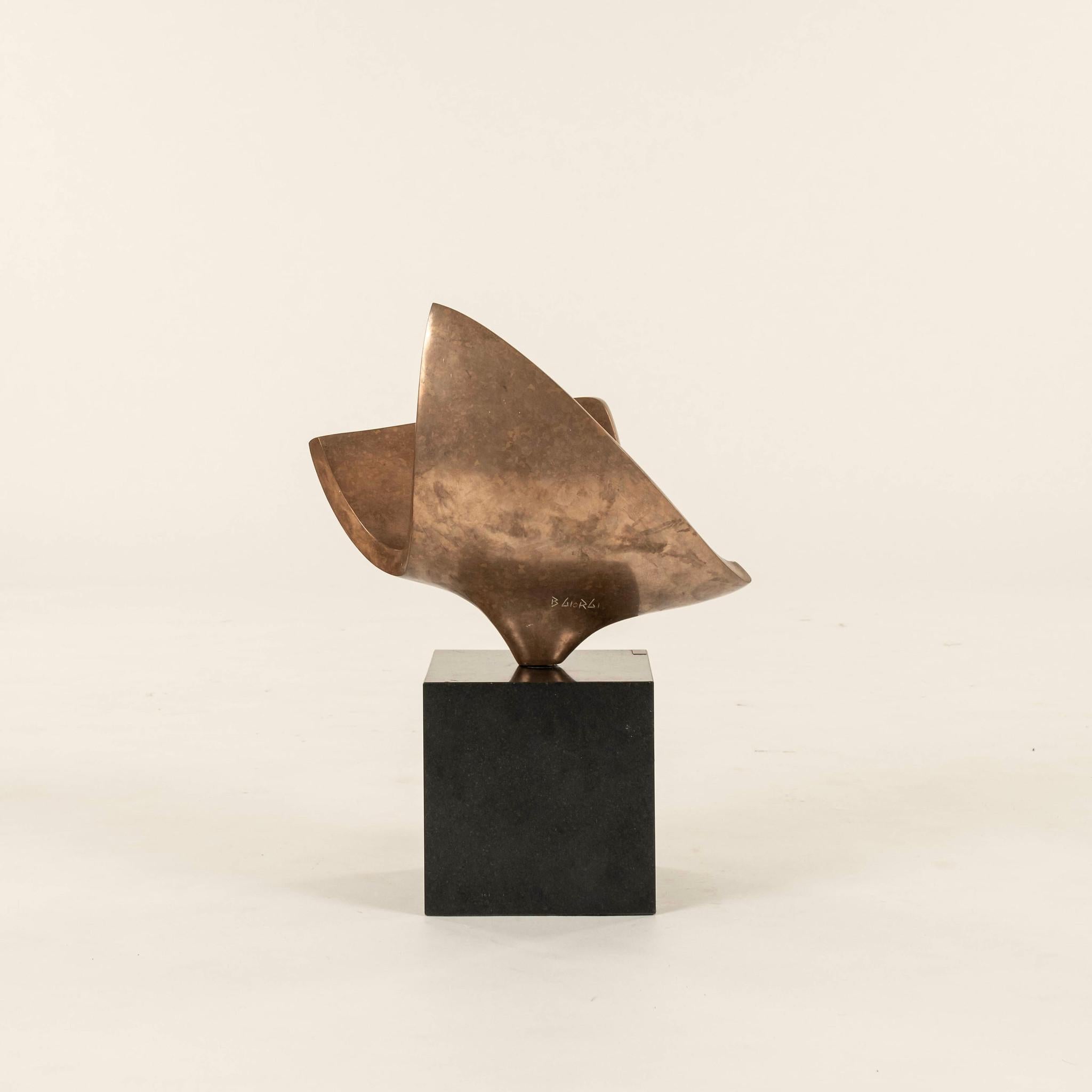20th Century bronze sculpture created and signed by the artist Bruno Giorgi (1905-1993). Sculpture is detachable from granite base.
