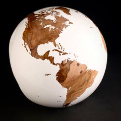 Used Excursion around the World Bruno Helgen Contemporary turning globe sculpture 
