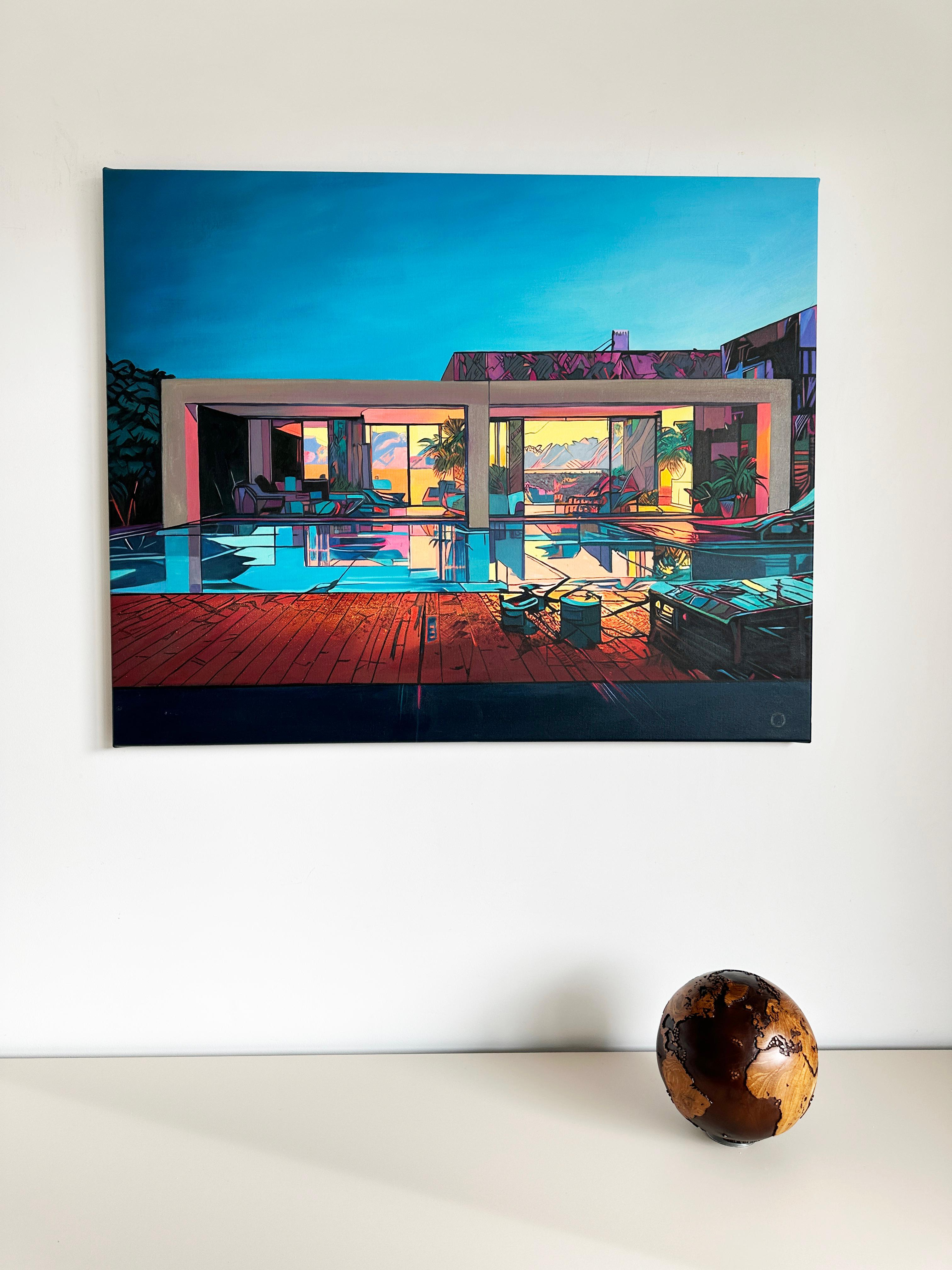 Take a Trip Teak Walnuss Beize von Bruno Helgen - Holzkugelskulptur im Angebot 4