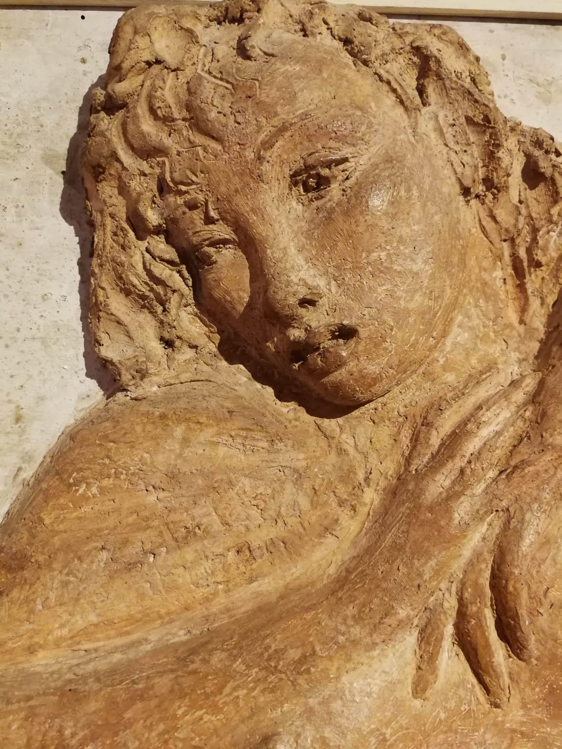 Sculpture de nu féminin en plâtre en relief signée Bruno Innocenti, XXe siècle en vente 4