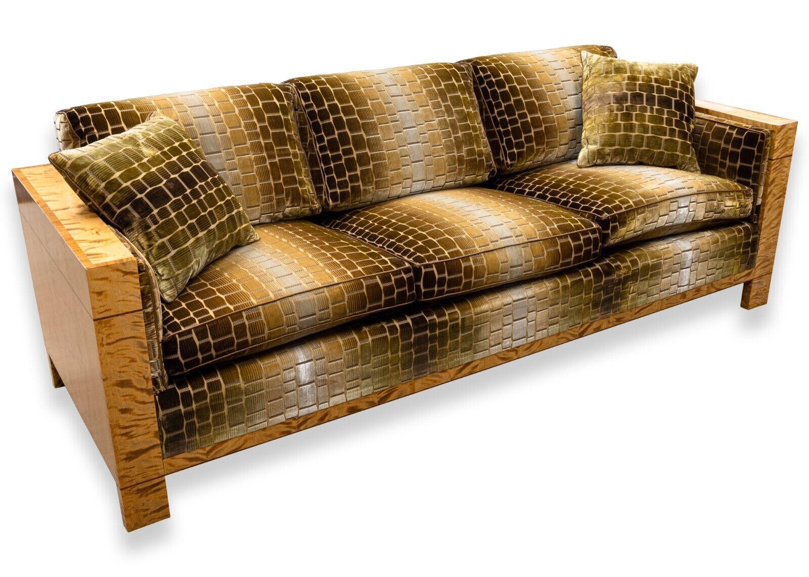 A Bruno & Karl Mathsson Varnamo 1934 wood wrapped sofa. This is an absolutely jaw-dropping sofa from Swedish designers and manufacturers Bruno & Karl Mathsson. This amazing sofa was created in 1934, almost 90 years old, and this piece is still in