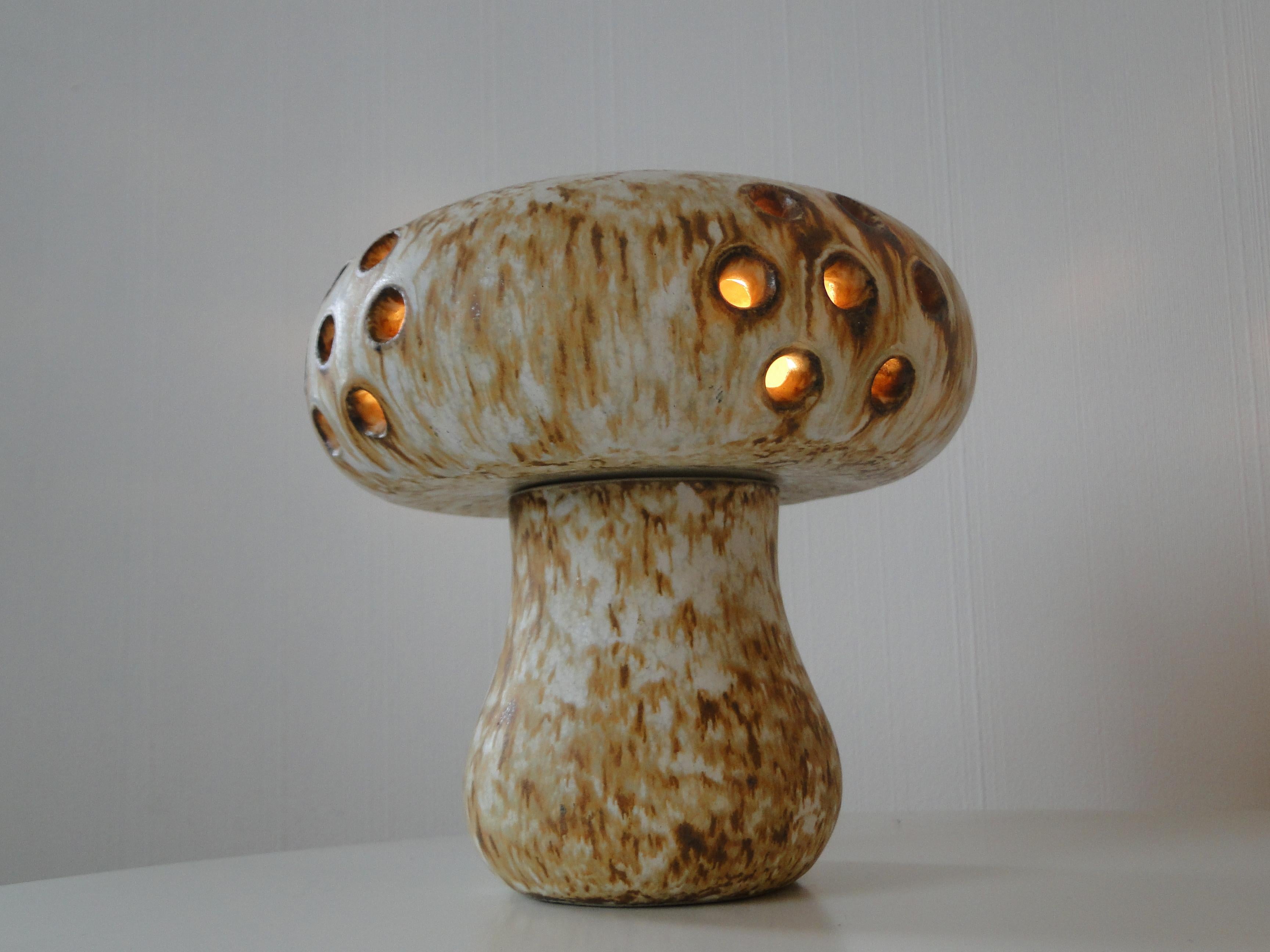 Bruno Karlsson pour Ego - Paire de lampes champignons vintage  5