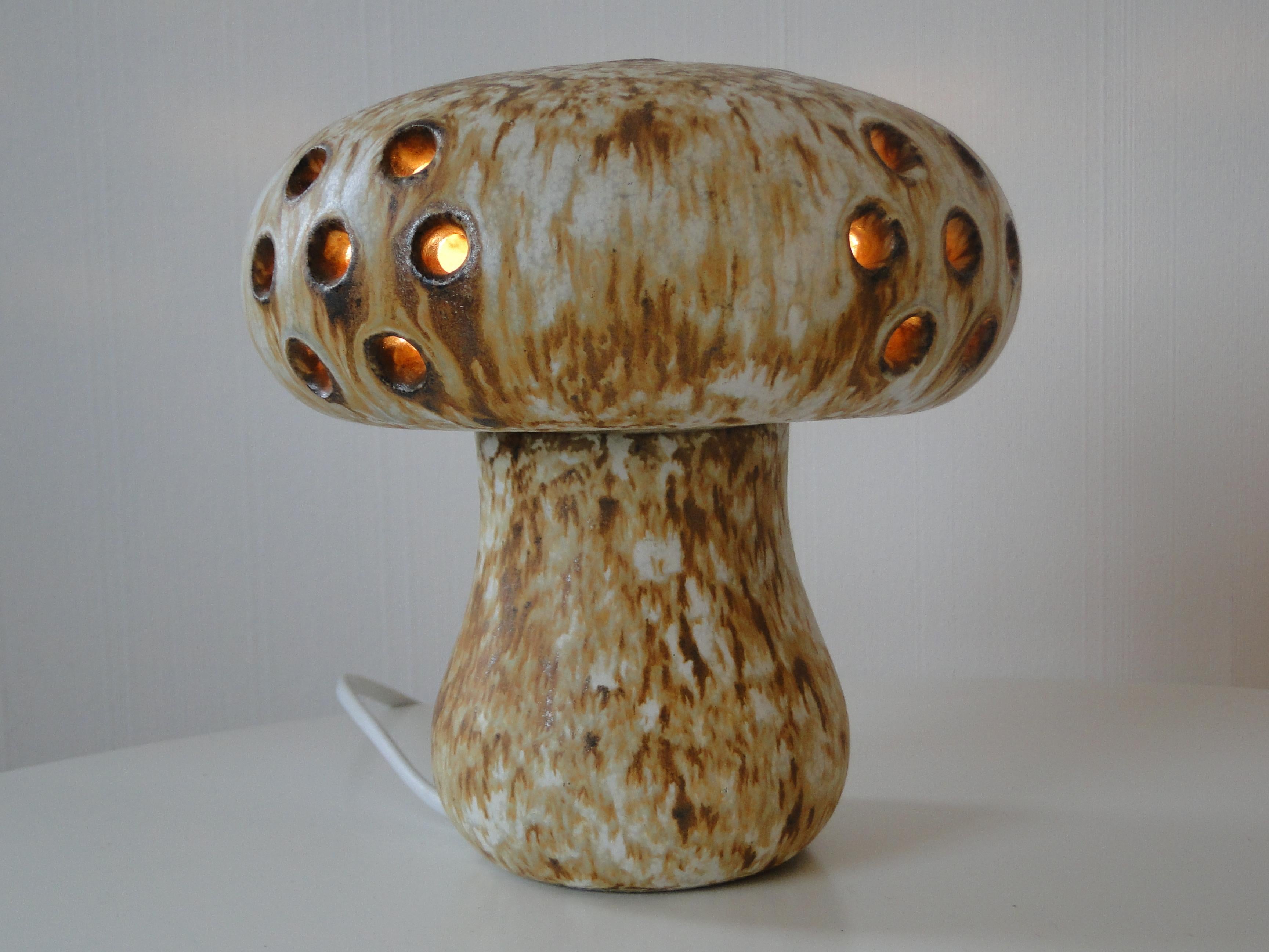 Suédois Bruno Karlsson pour Ego - Paire de lampes champignons vintage 