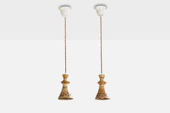 Bruno Karlsson, Pendant Lights, Stoneware, Sweden, 1960s