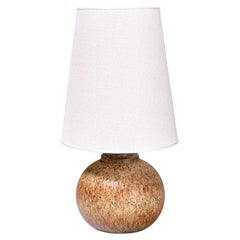 Bruno Karlsson Speckled Ceramic Table Lamp, Ego Stengods, Sweden, 1960s