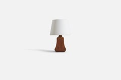 Bruno Karlsson, Table Lamp, Brown-Glazed Stoneware, Ego Stengods, Sweden, 1960s
