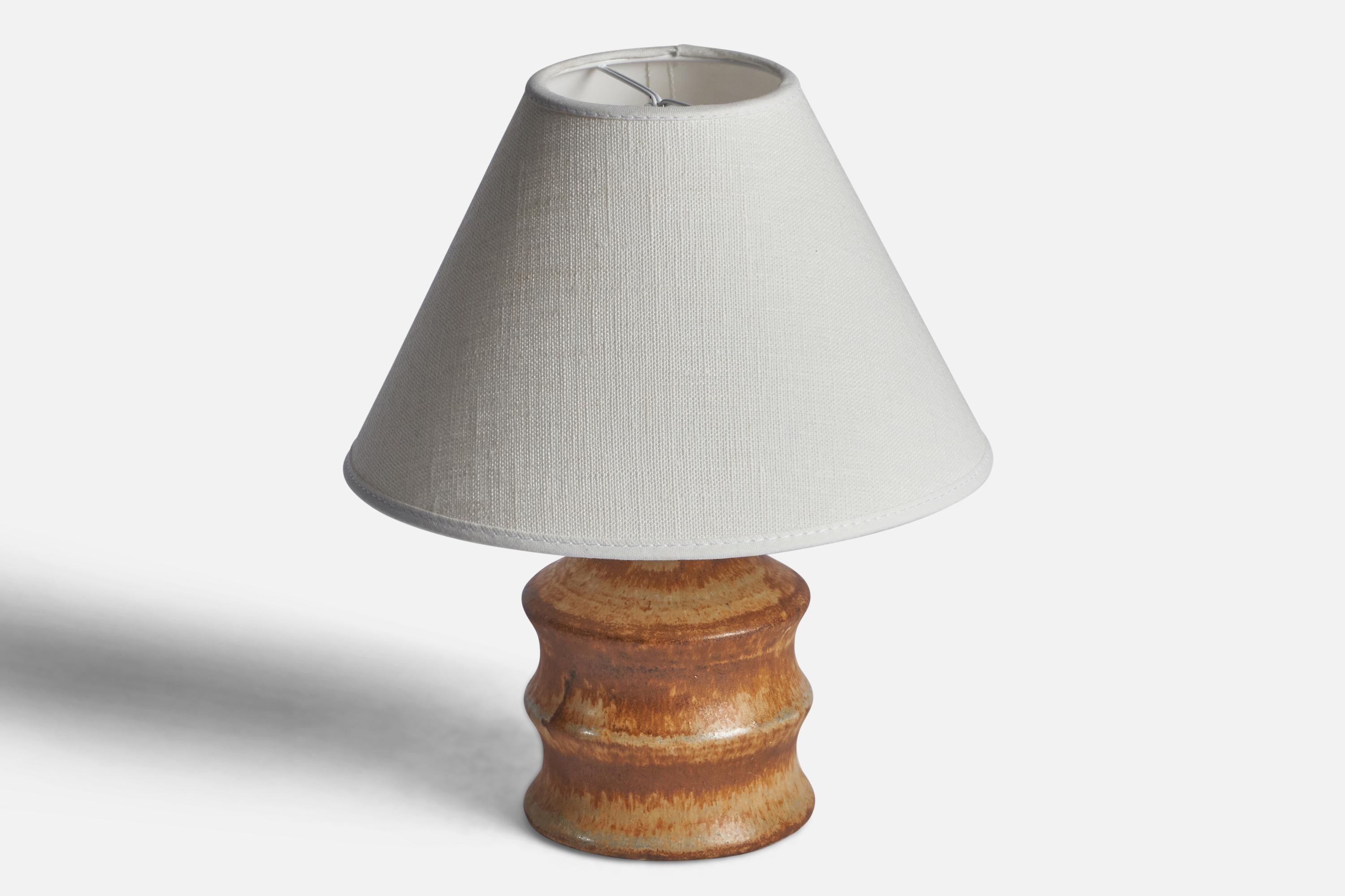 Mid-Century Modern Bruno Karlsson, Table Lamp, Stoneware, Sweden, 1960s