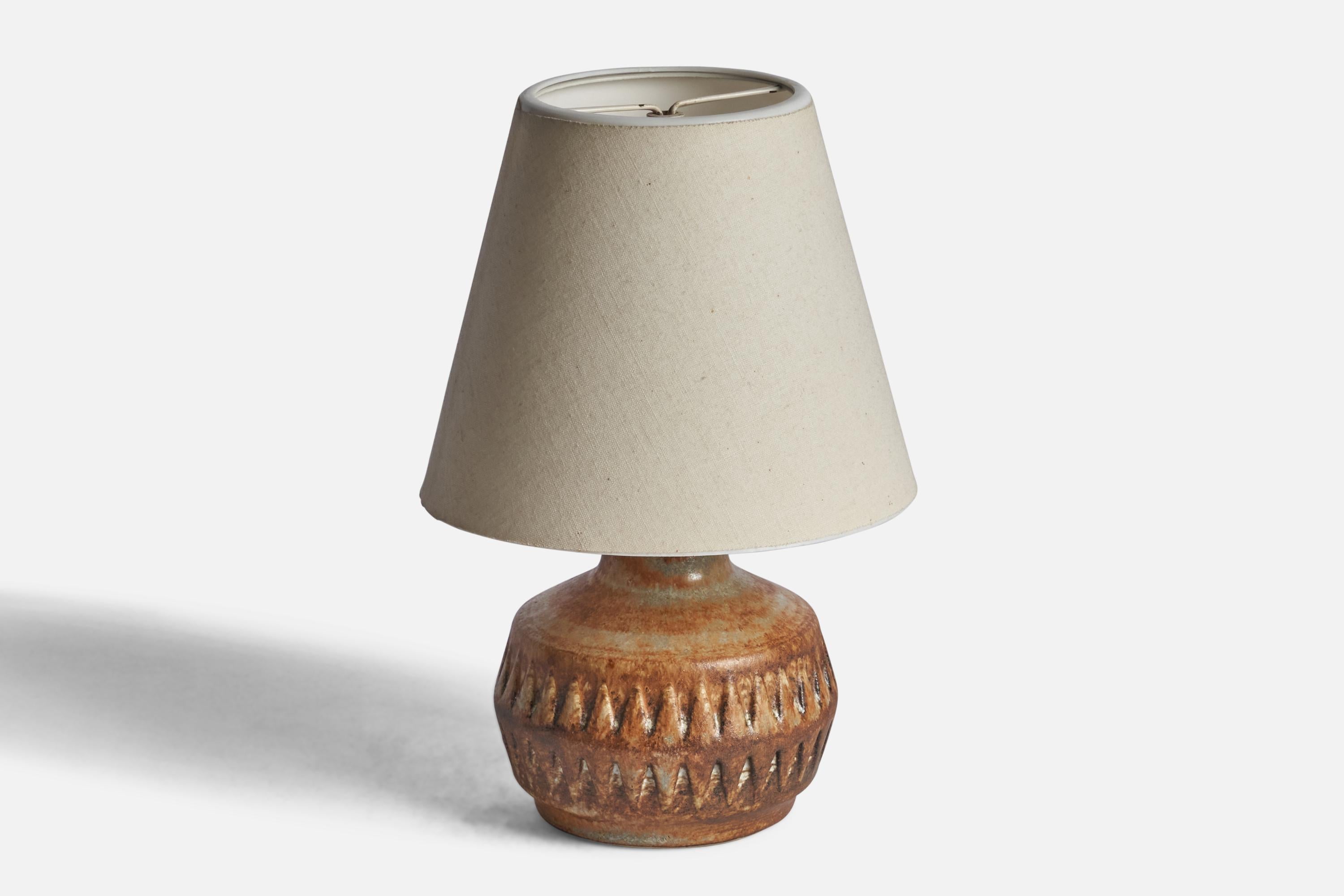 Mid-Century Modern Bruno Karlsson, Table Lamp, Stoneware, Sweden, 1960s For Sale