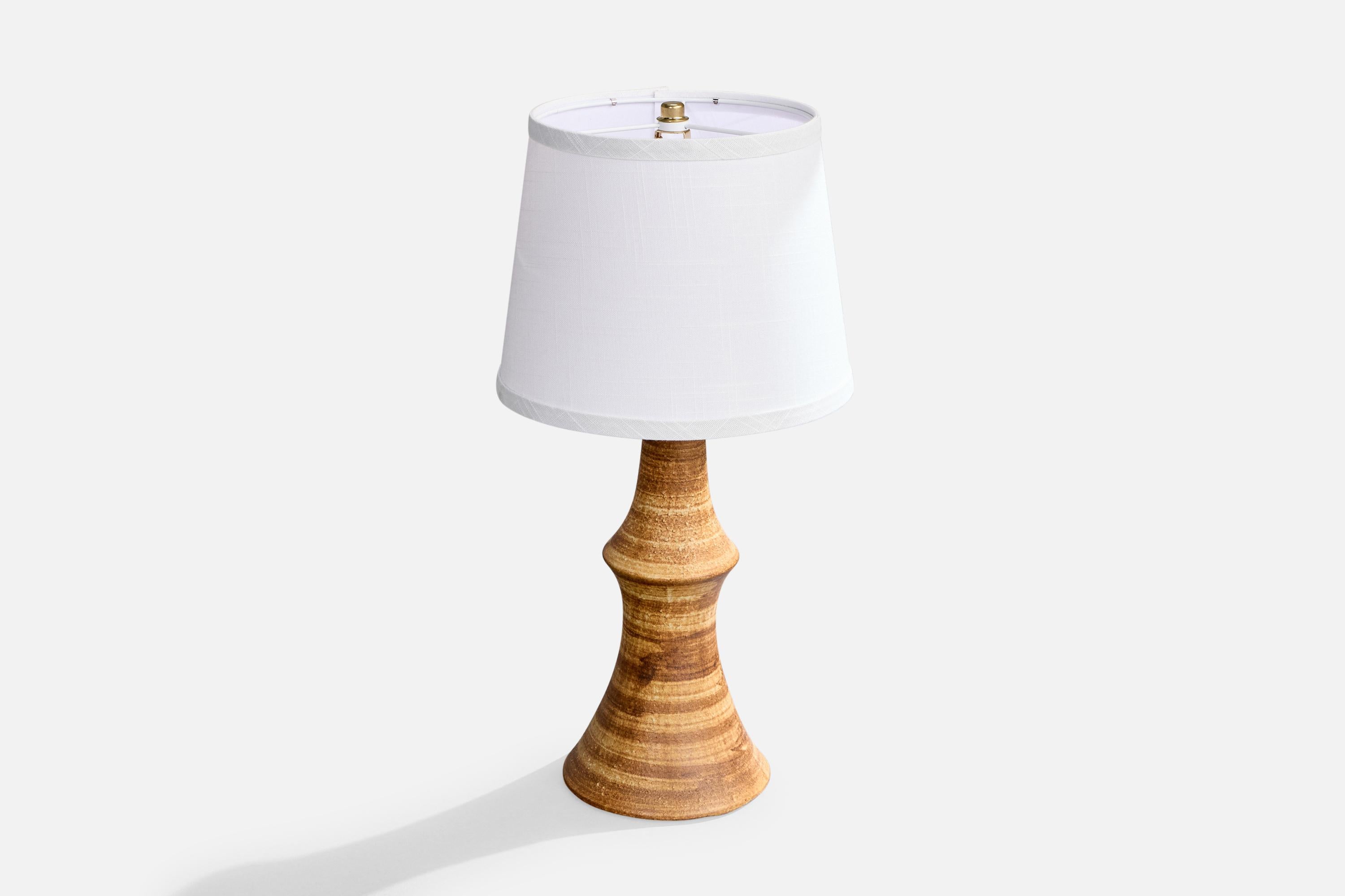 Mid-Century Modern Bruno Karlsson, Lampe de Table, Grès, Suède, 1960 en vente