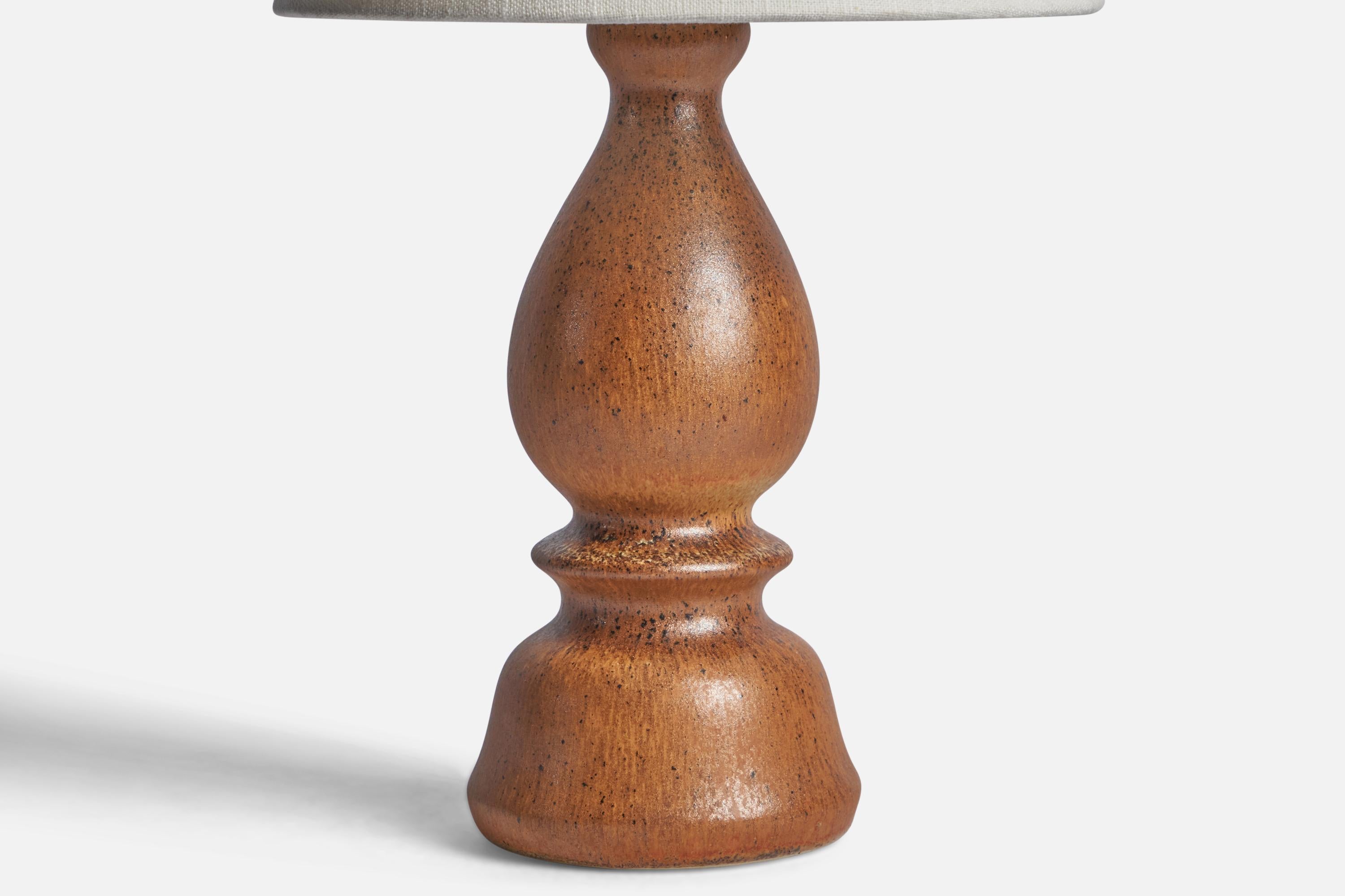 Swedish Bruno Karlsson, Table Lamp, Stoneware, Sweden, 1960s For Sale