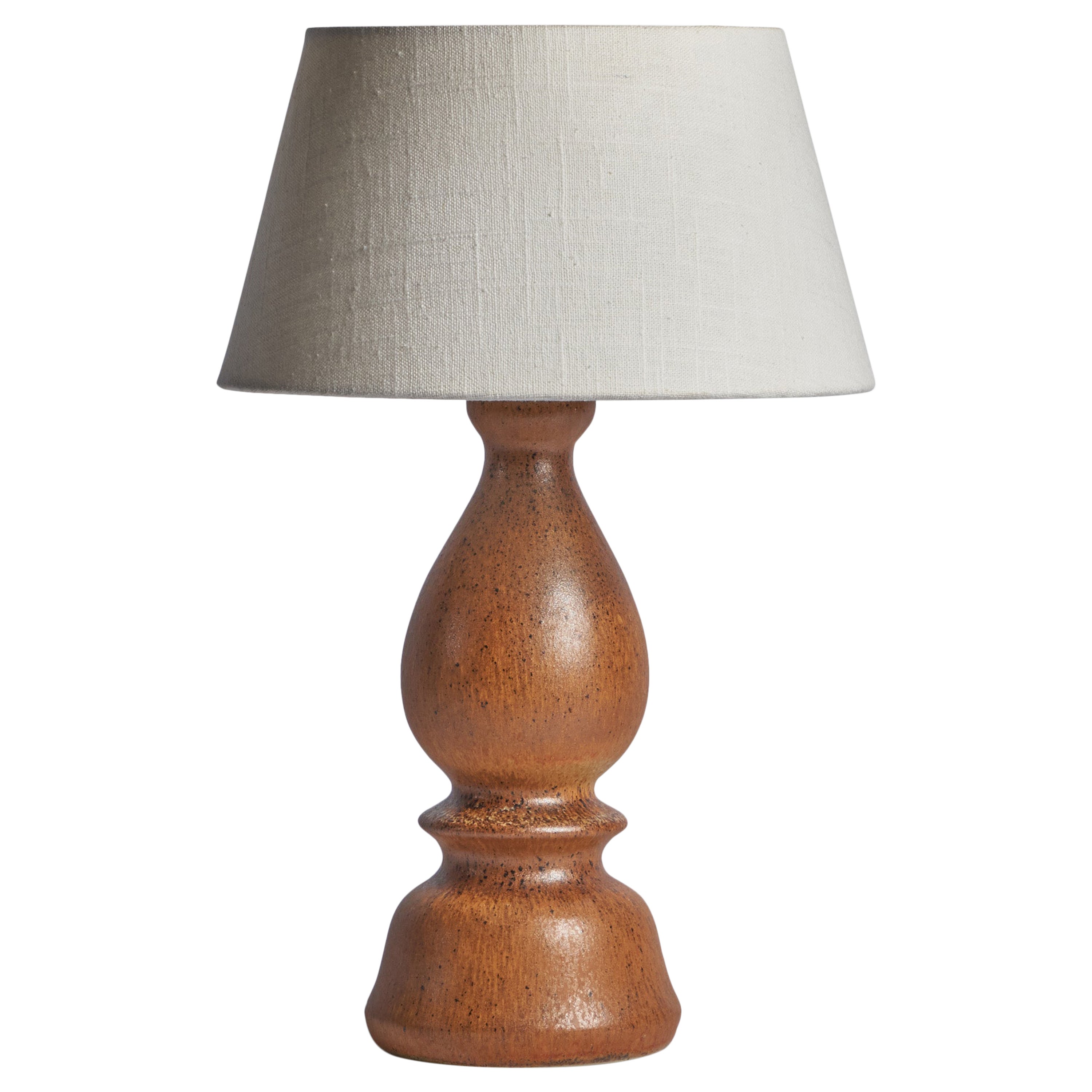 Bruno Karlsson, Tischlampe, Steingut, Schweden, 1960er Jahre