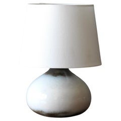Bruno Karlsson, Table Lamp, White Glaze Stoneware, Ego Stengods, Sweden, 1960s