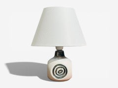 Bruno Karlsson, Table Lamp, White Glazed Ceramic, Sweden, 1960s