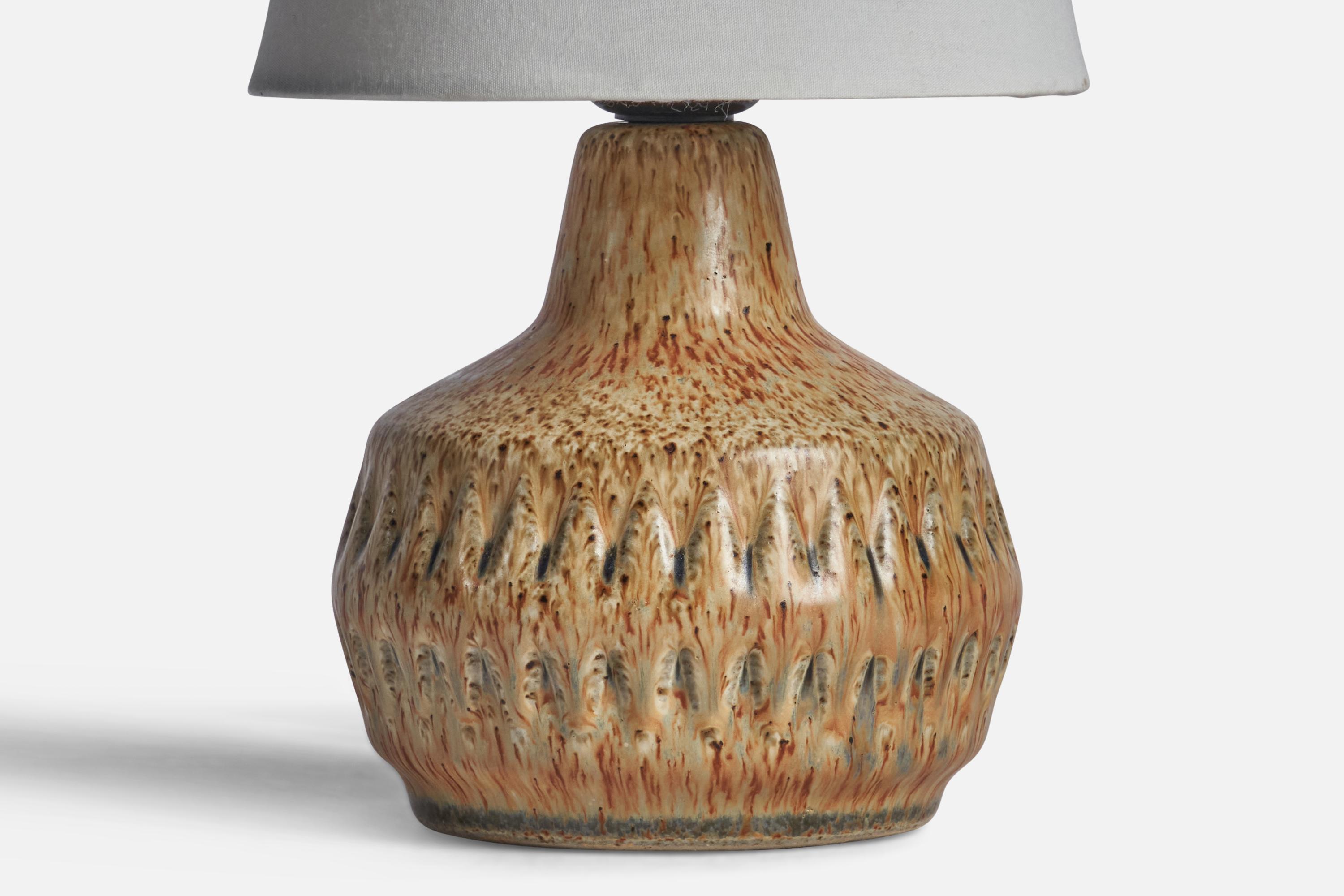 Swedish Bruno Karlsson, Table Lamps, Stoneware, Sweden, 1960s For Sale