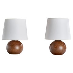 Bruno Karlsson, Table Lamps, Stoneware, Sweden, 1960s