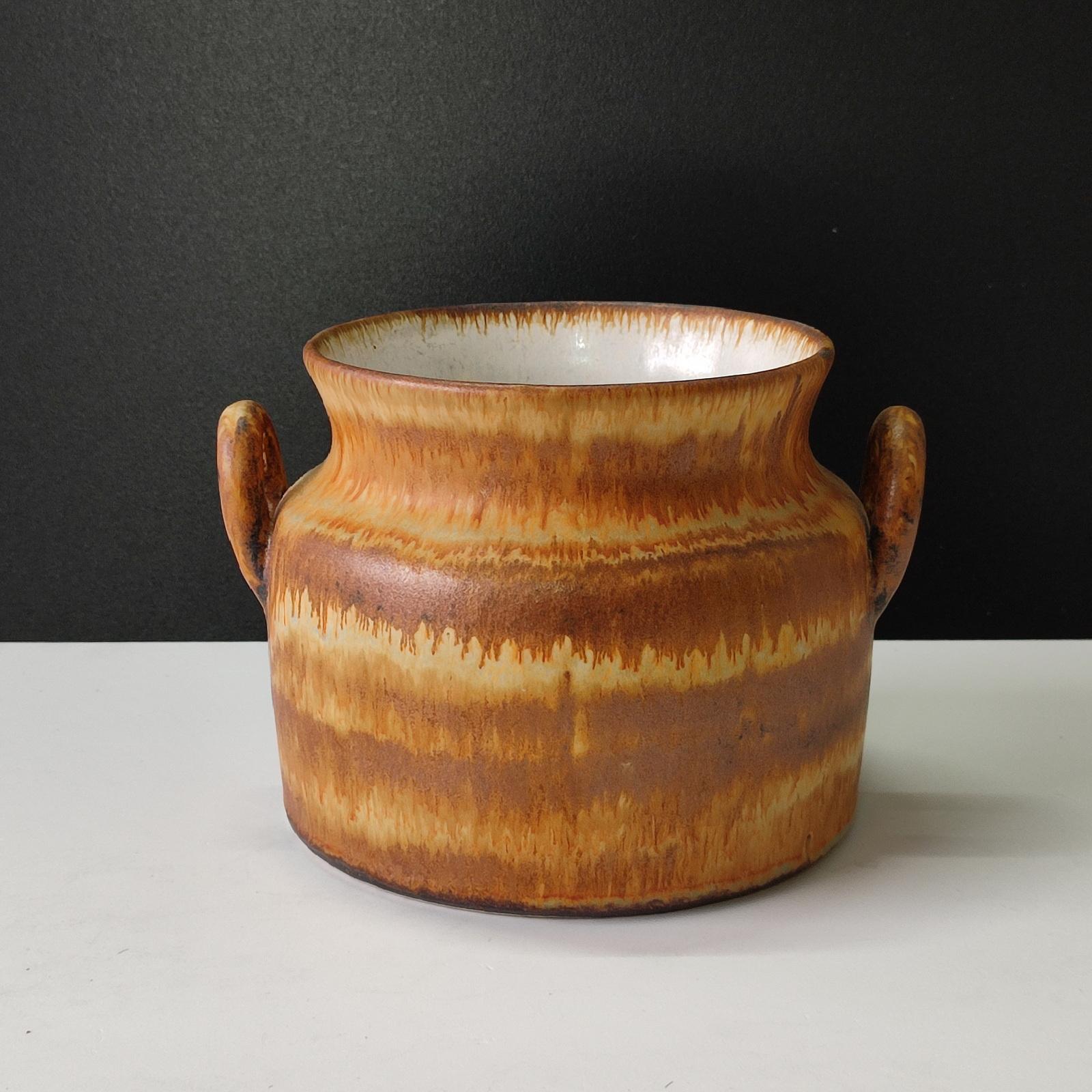 Mid-Century Modern Bruno Karlsson, Vase, Stoneware, Studio Ego, Sweden, 1970s For Sale