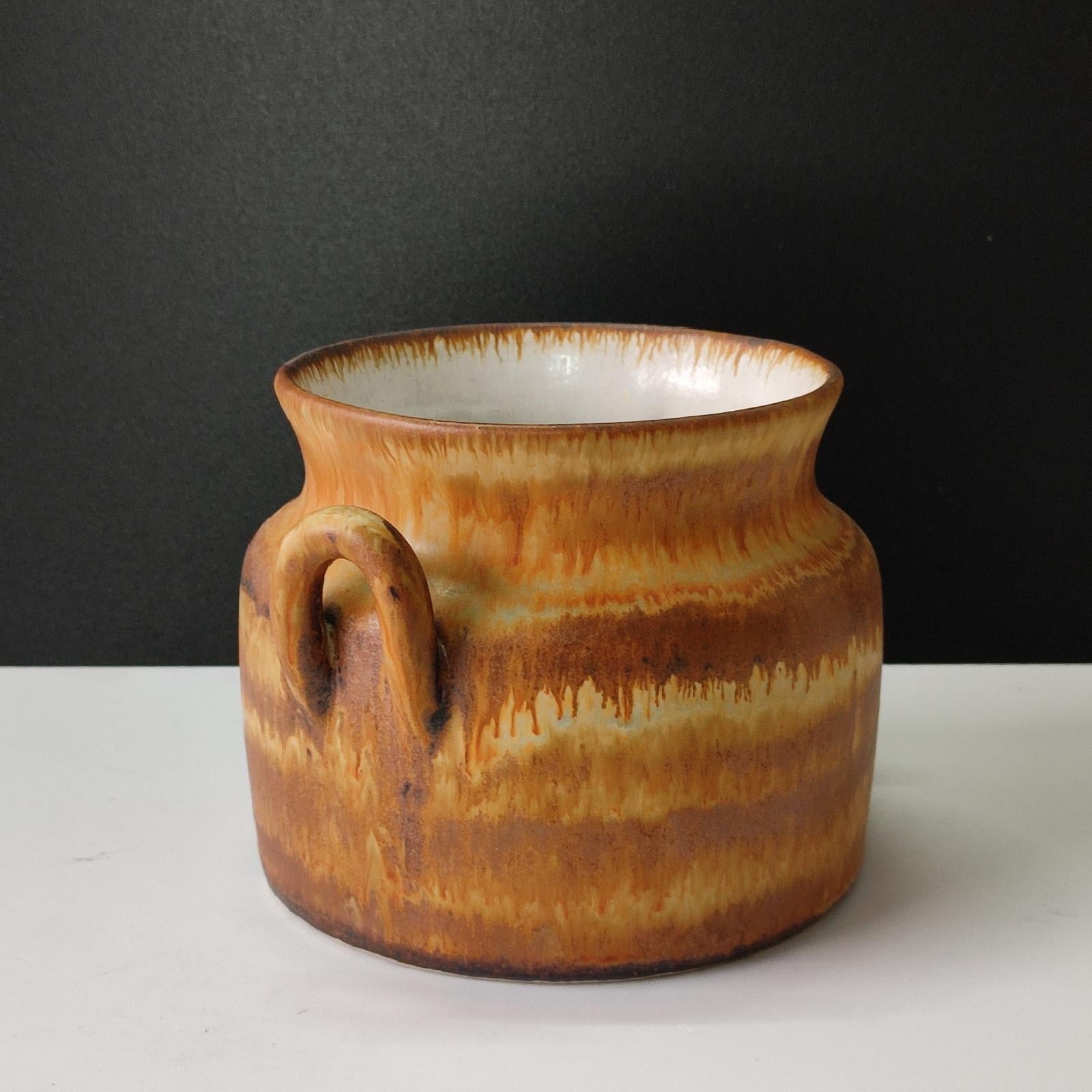 Swedish Bruno Karlsson, Vase, Stoneware, Studio Ego, Sweden, 1970s For Sale