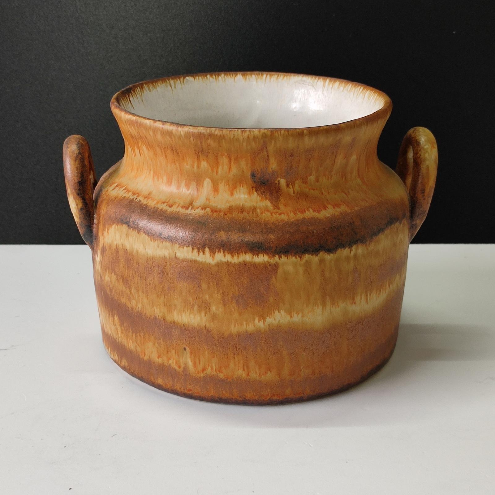 Late 20th Century Bruno Karlsson, Vase, Stoneware, Studio Ego, Sweden, 1970s For Sale